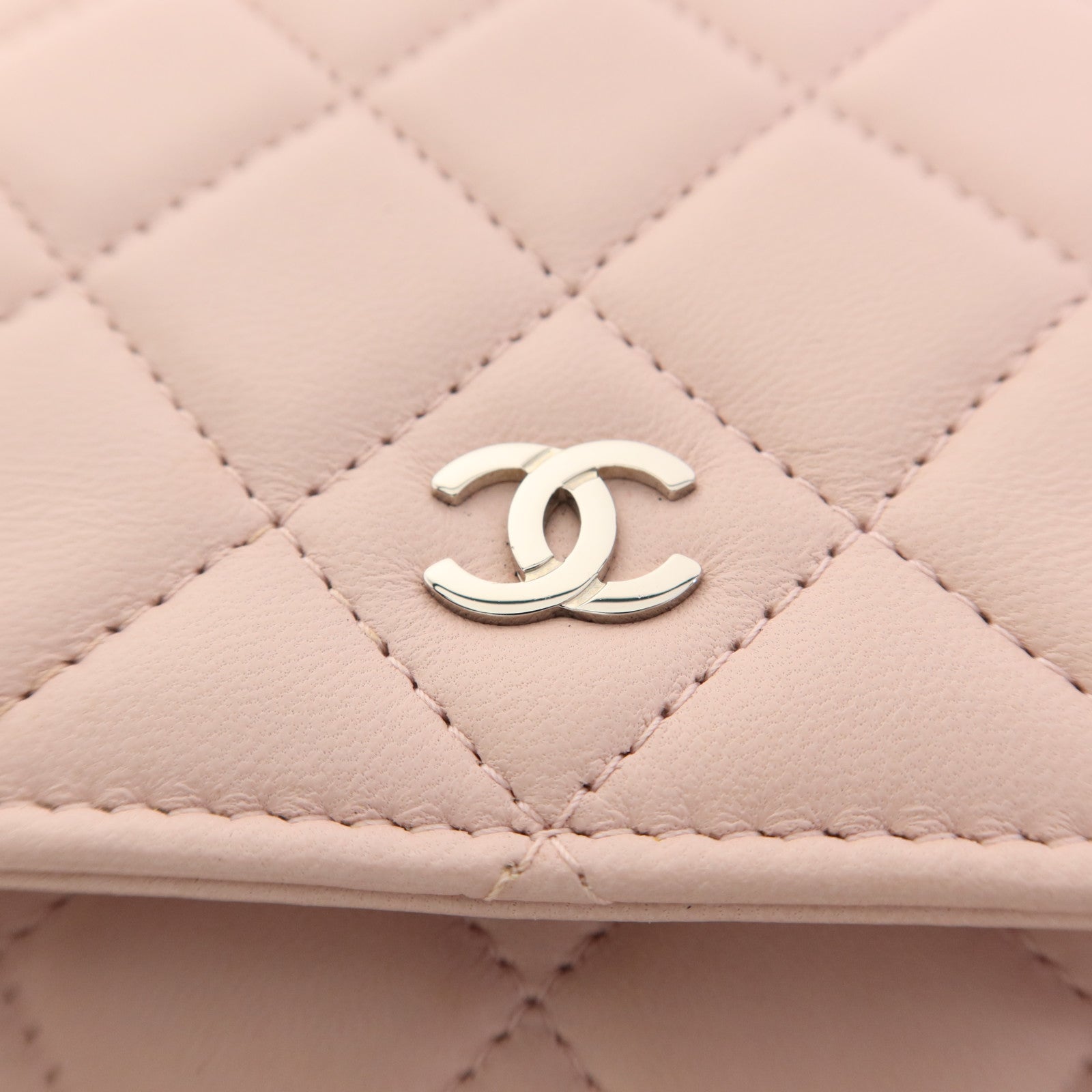 CHANEL 羊皮皮革WOC Wallet On Chain銀扣鏈帶肩背袋
