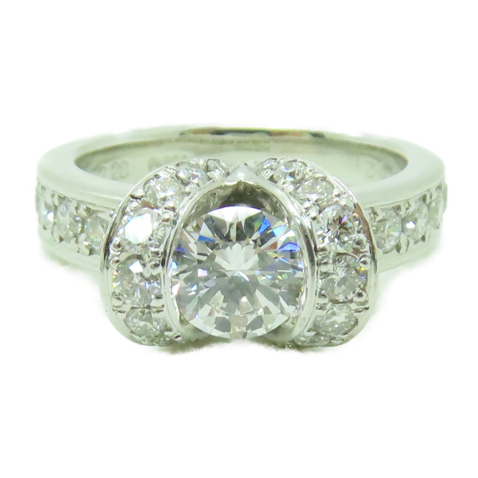 JEWELRY **【激減優惠】PT900鉑金Diamond Ring 1.02ct/0.728ct鑽石戒指US#5.75