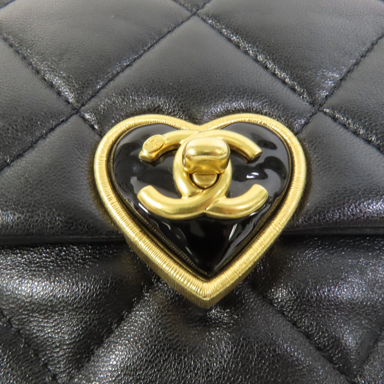 CHANEL 羊皮皮革Chain Shoulder金扣鏈帶肩背袋