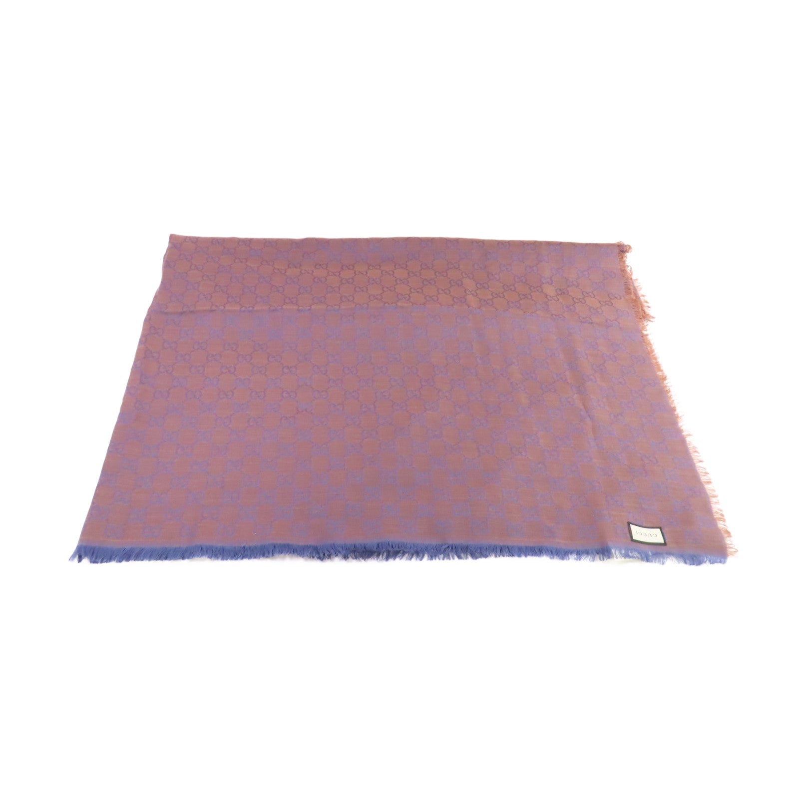 GUCCI 絲質Scarf絲巾藍色/紫色