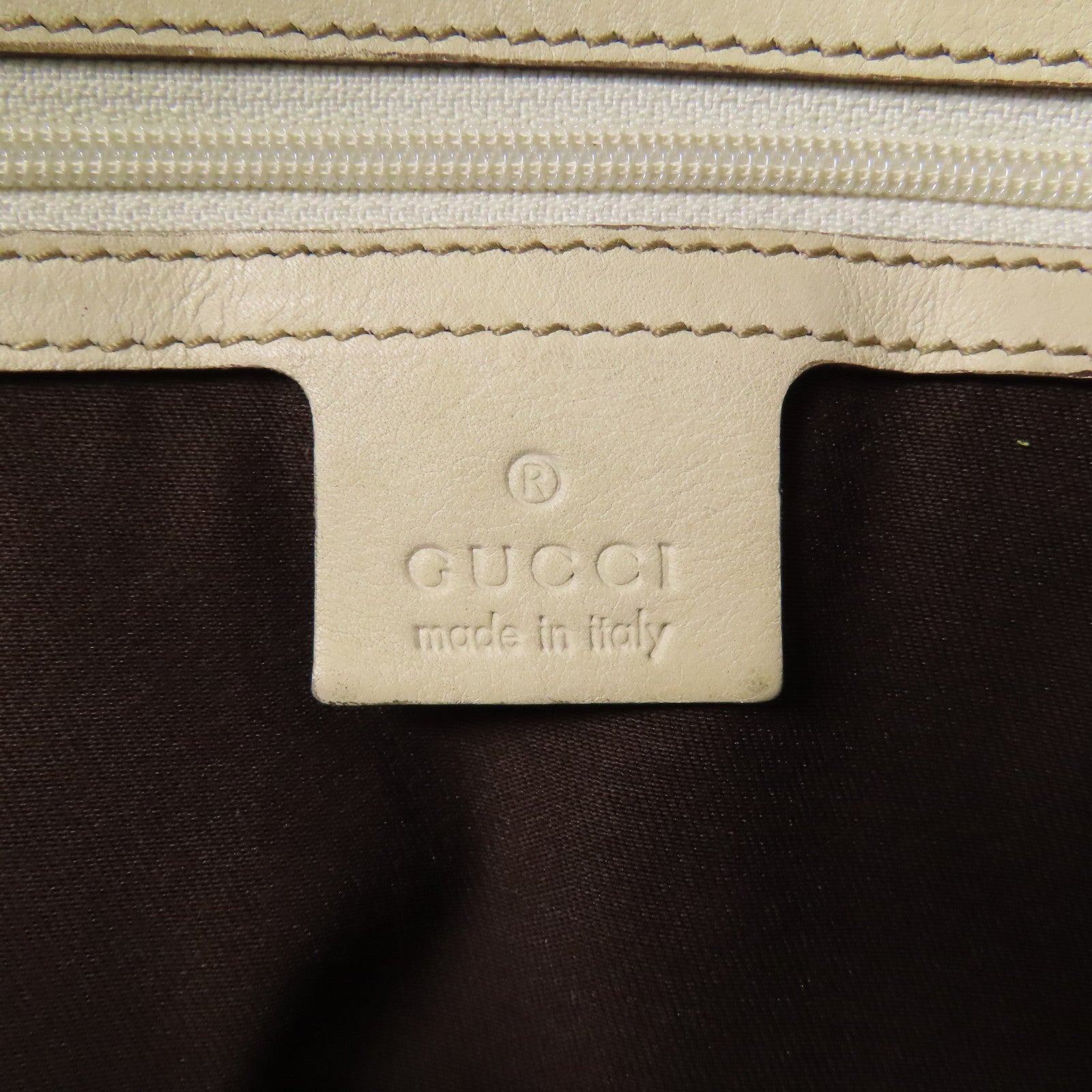 GUCCI 帆布/皮革Shoulder Bag金扣肩背袋