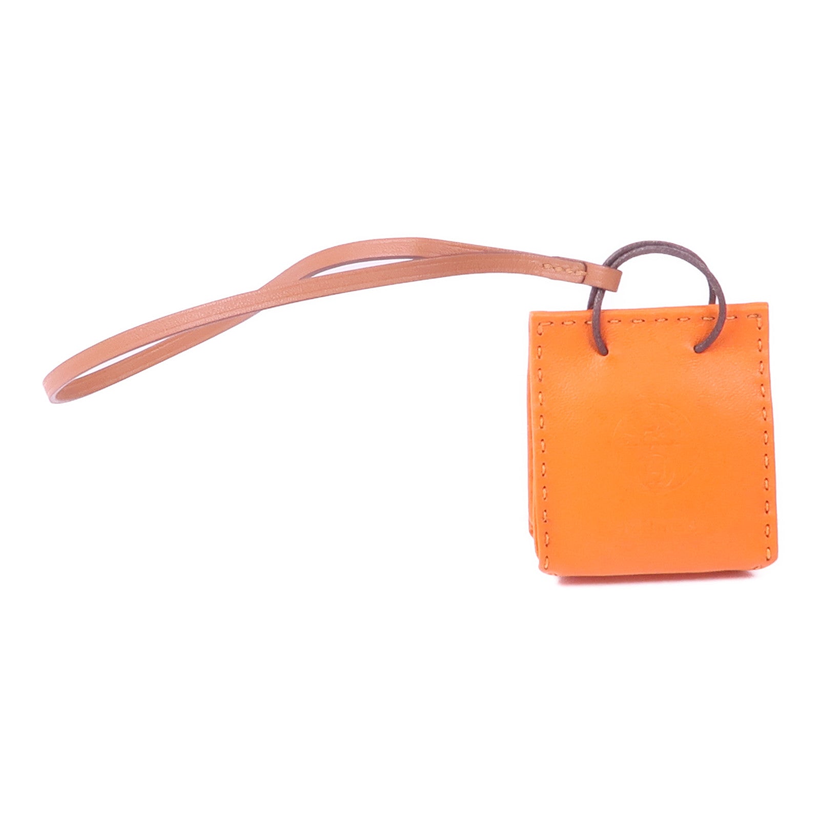 HERMES Charm Veau Swift Leather Orange