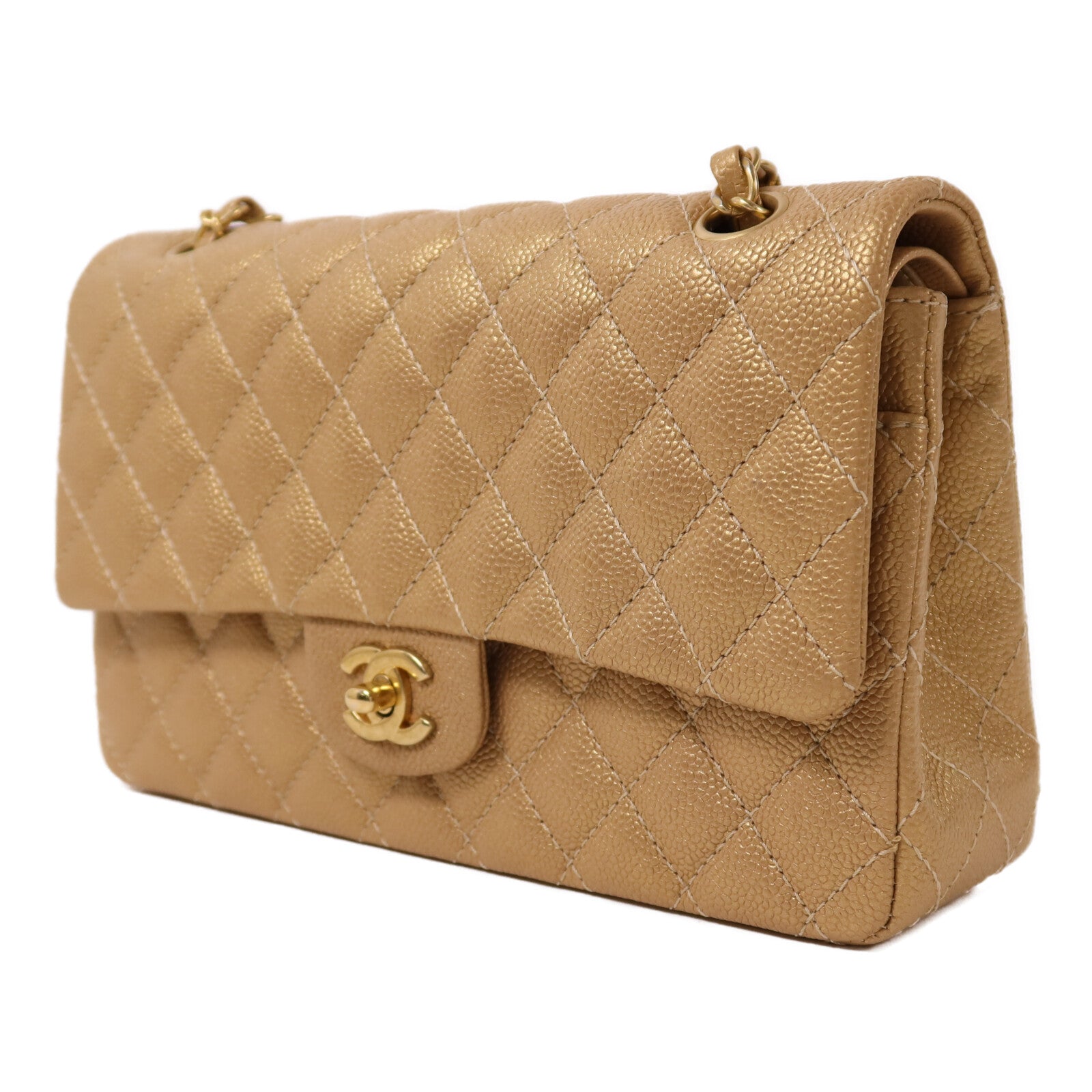 CHANEL 牛皮皮革Classic 25金扣鏈帶肩背袋