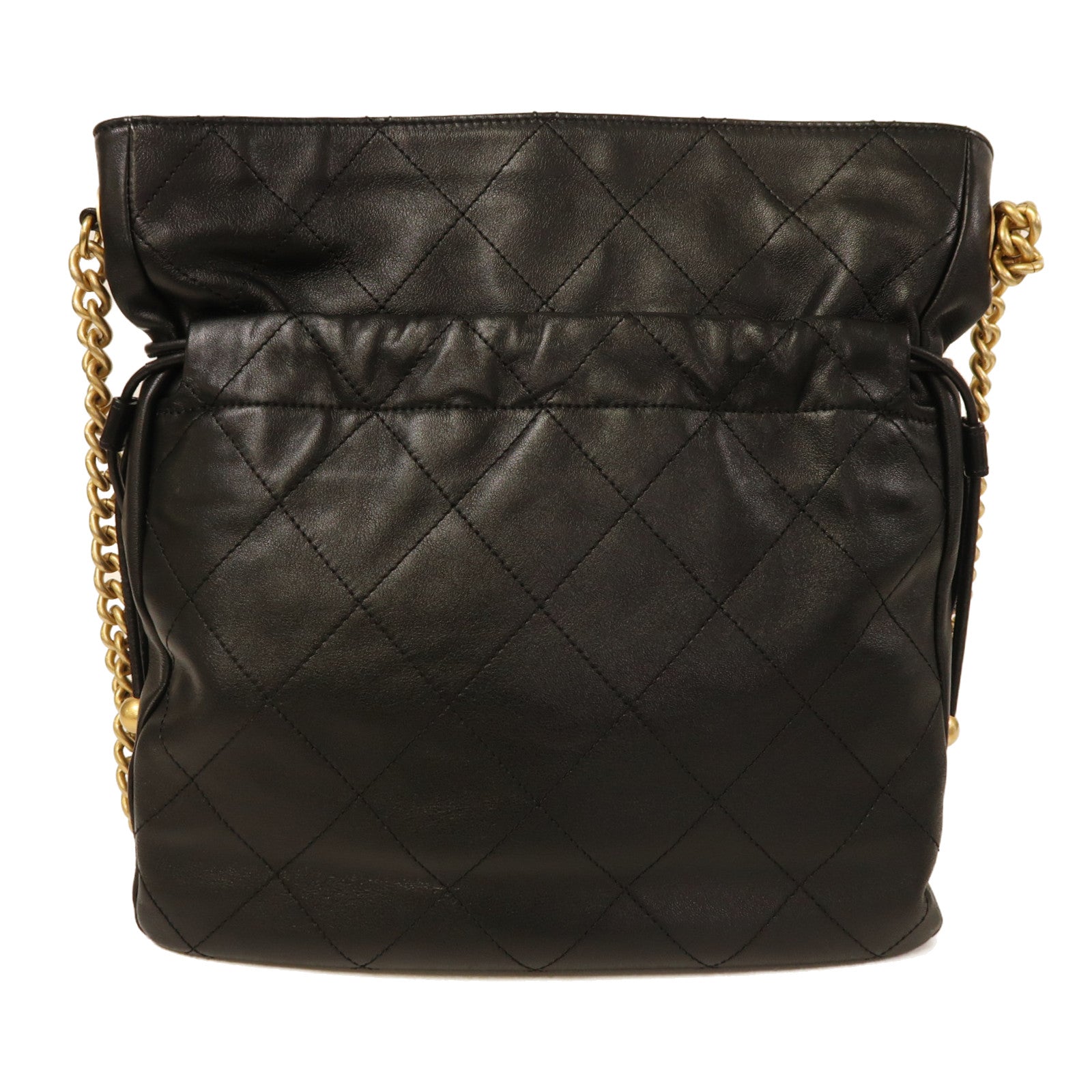 CHANEL 牛皮皮革Shoulder Bag金扣肩背袋黑色