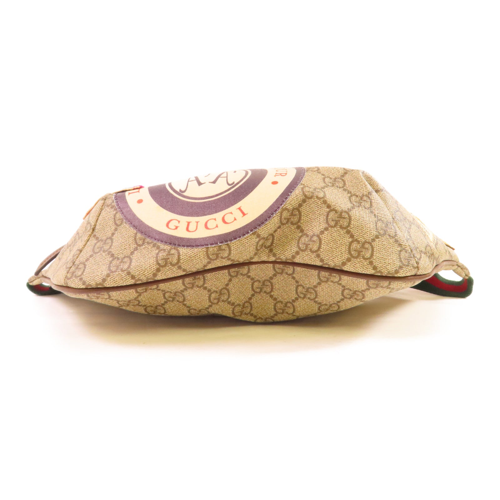 GUCCI 塗層帆布Waist Bag金扣腰包灰色