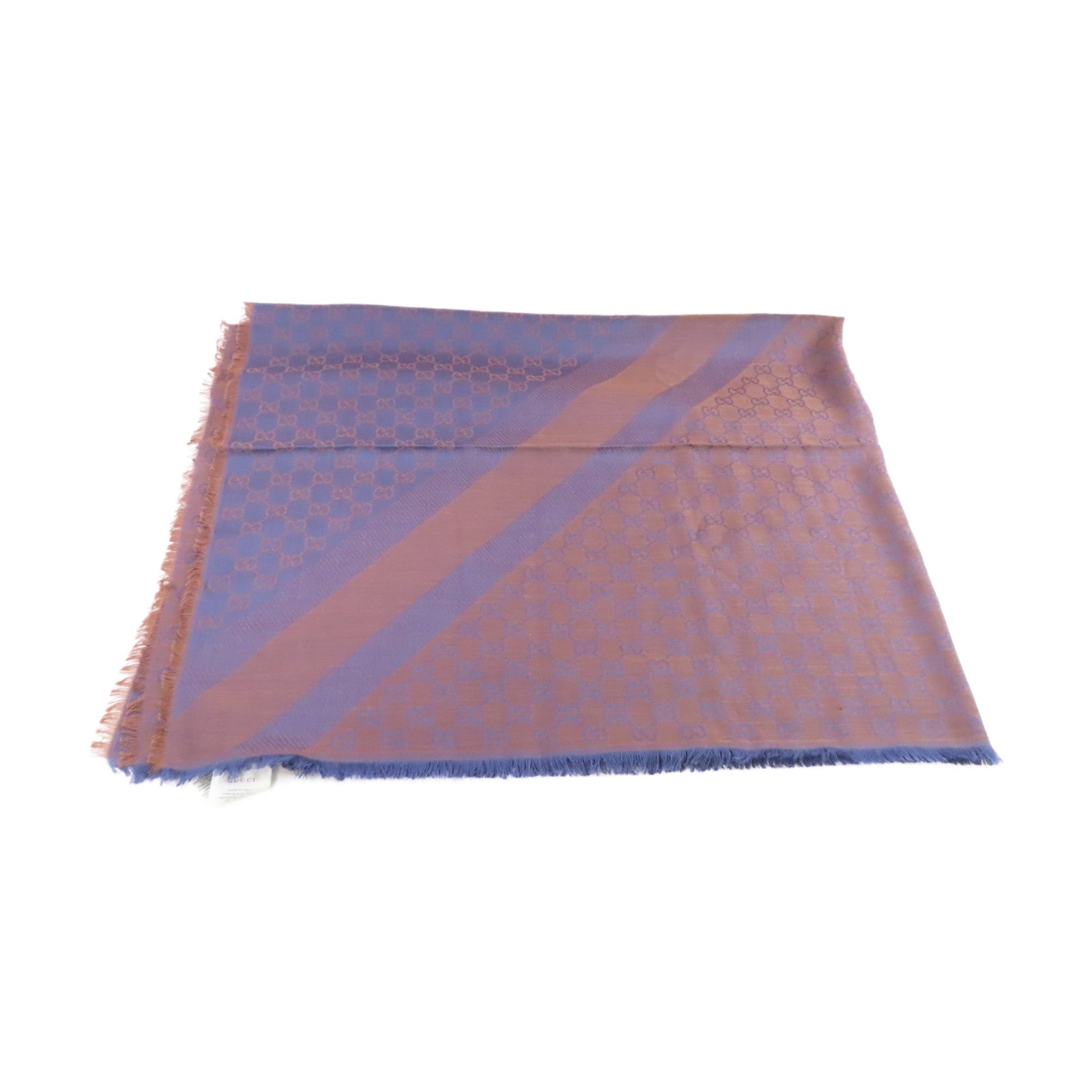 GUCCI 絲質Scarf絲巾藍色/紫色