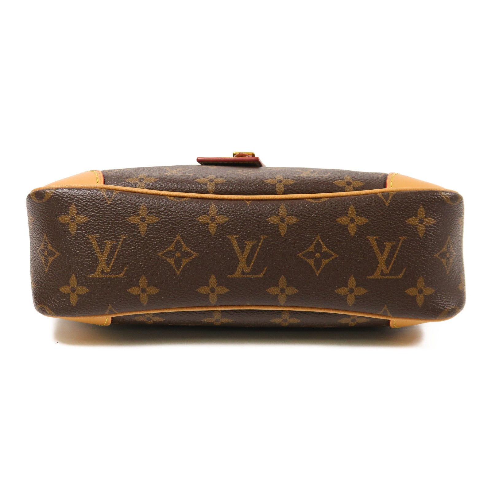 LOUIS VUITTON Monogram Odeon金扣手挽袋棕色
