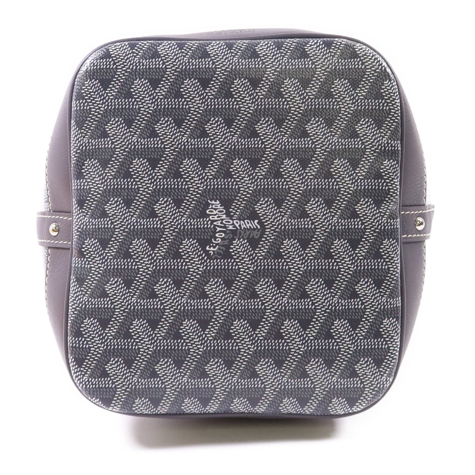 GOYARD 塗層帆布Petit Flot PM Bucket Bag銀扣肩背袋