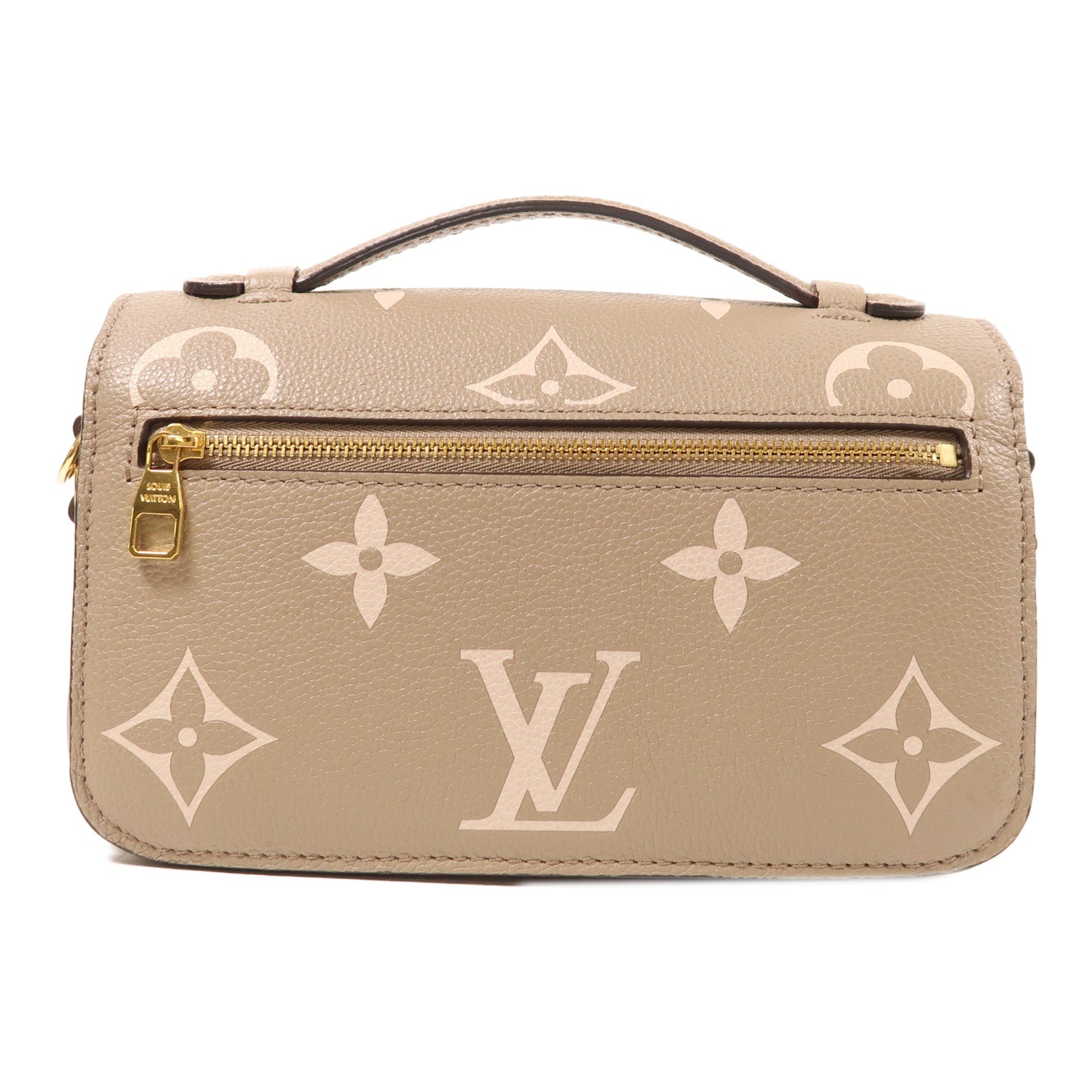 LOUIS VUITTON Monogram Empreinte Pochette Métis East West金扣手挽肩背兩用袋