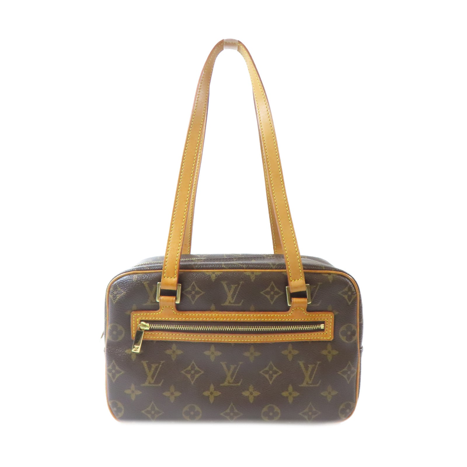 LOUIS VUITTON Monogram Cite MM金扣肩背袋啡色