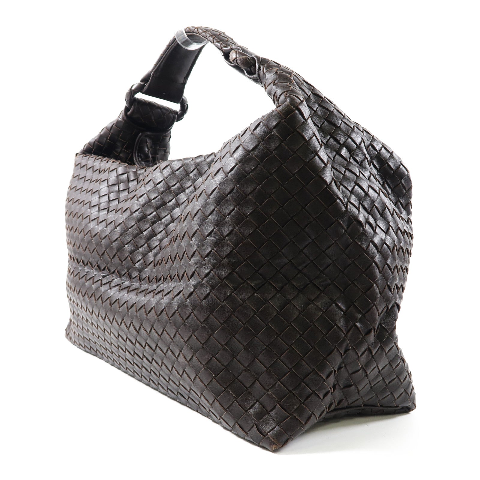 BOTTEGA VENETA 牛皮皮革Handbag手挽袋啡色