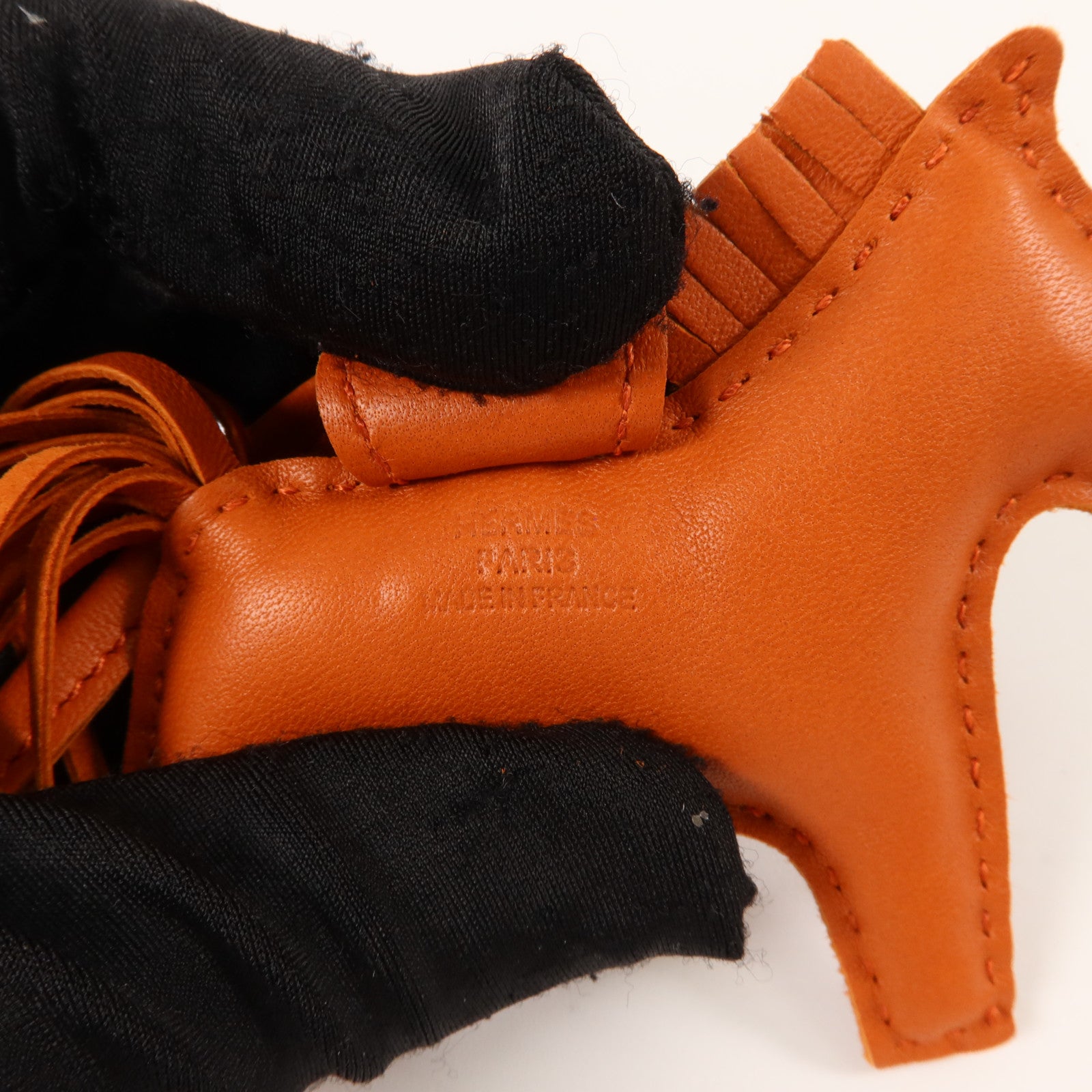 HERMES Milo皮革Rodeo PM掛飾Cuivre