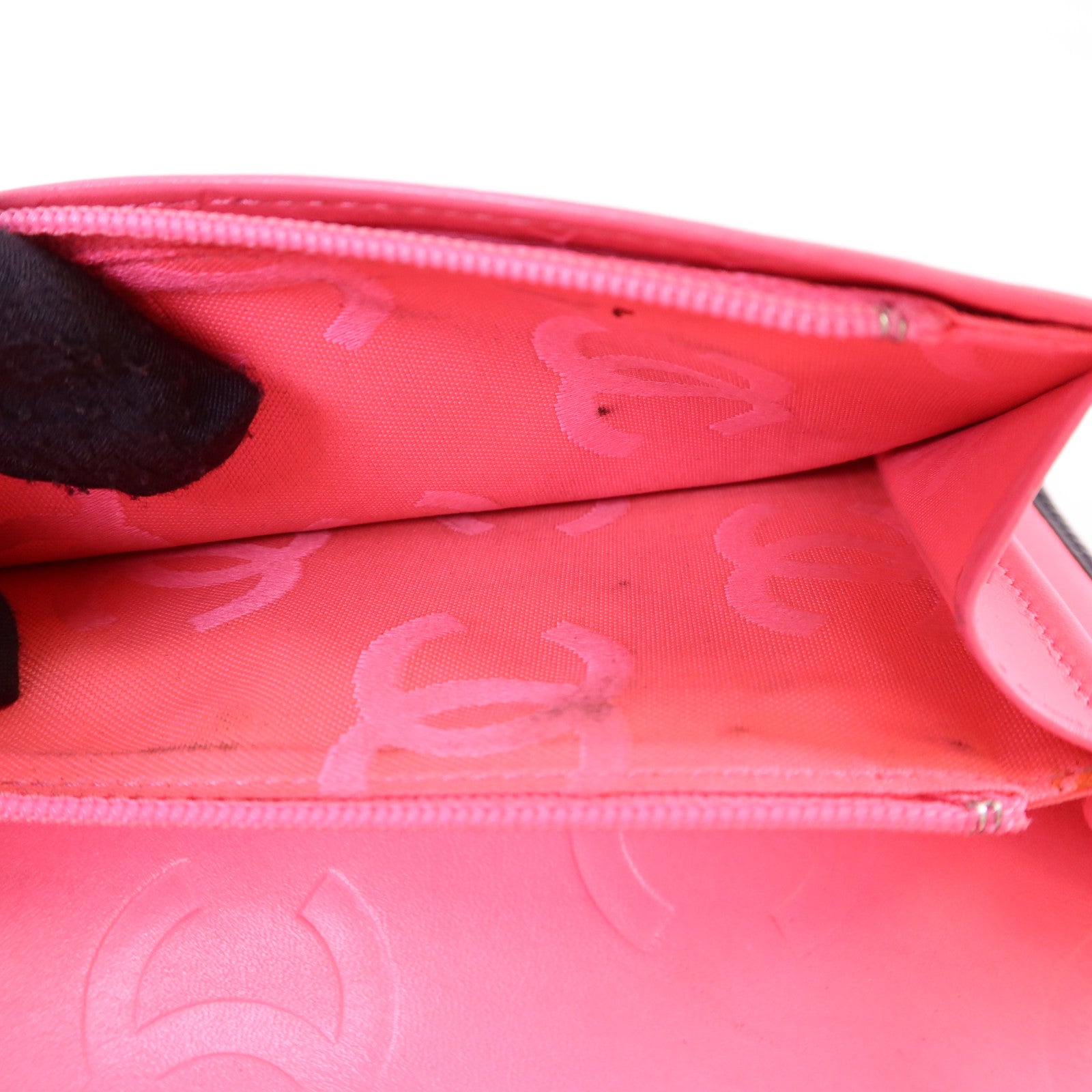 CHANEL 牛皮皮革Cambon Long Wallet銀扣長錢包