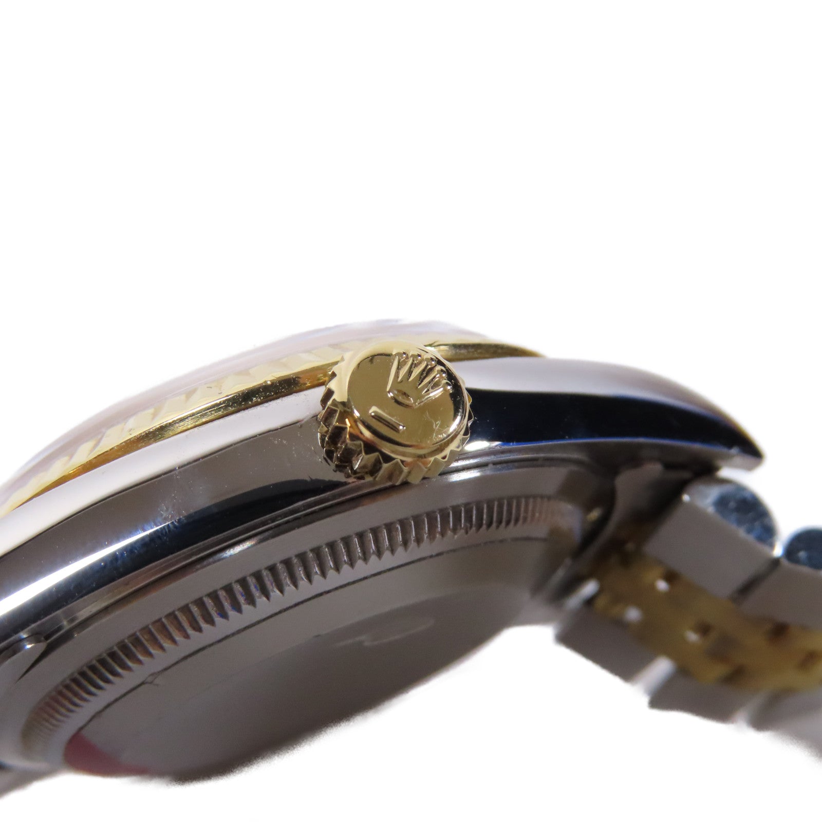 ROLEX Datejust 18K黃金/不鏽鋼手錶自動機芯金色