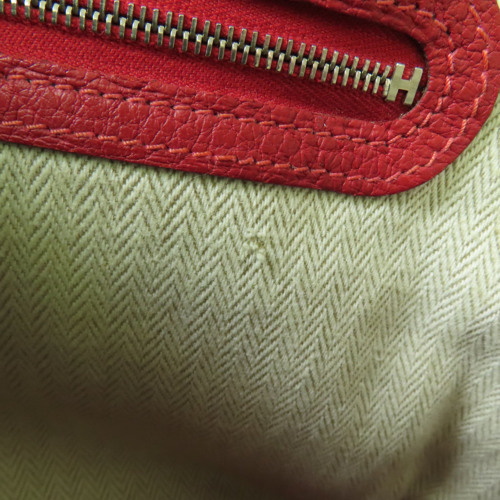 HERMES 【激減優惠】Negonda Garden Party TPM銀扣手挽袋Q5 Rouge Casaque