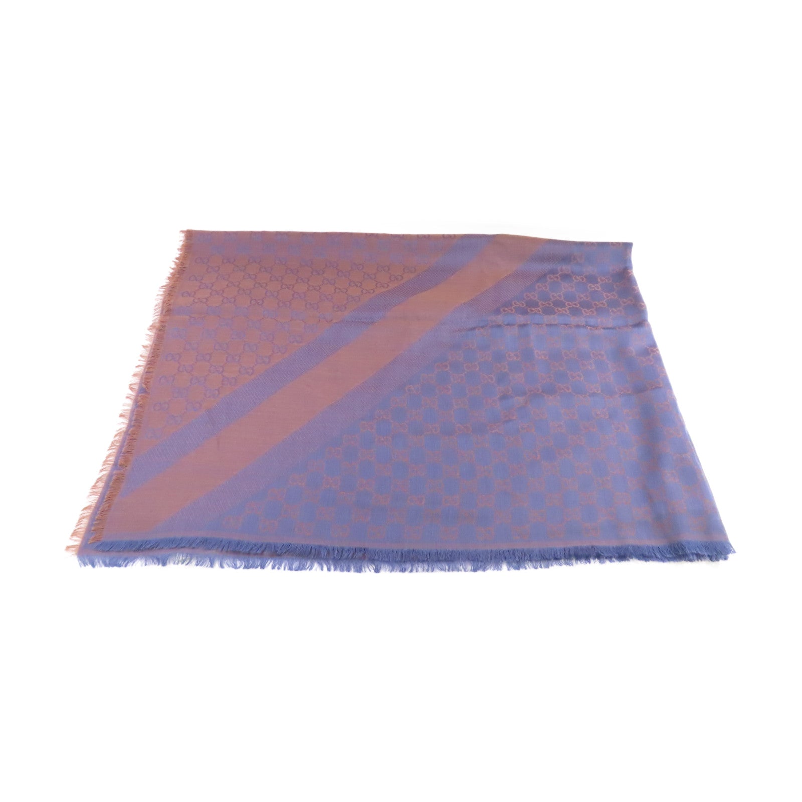 GUCCI 絲質Scarf絲巾藍色/紫色