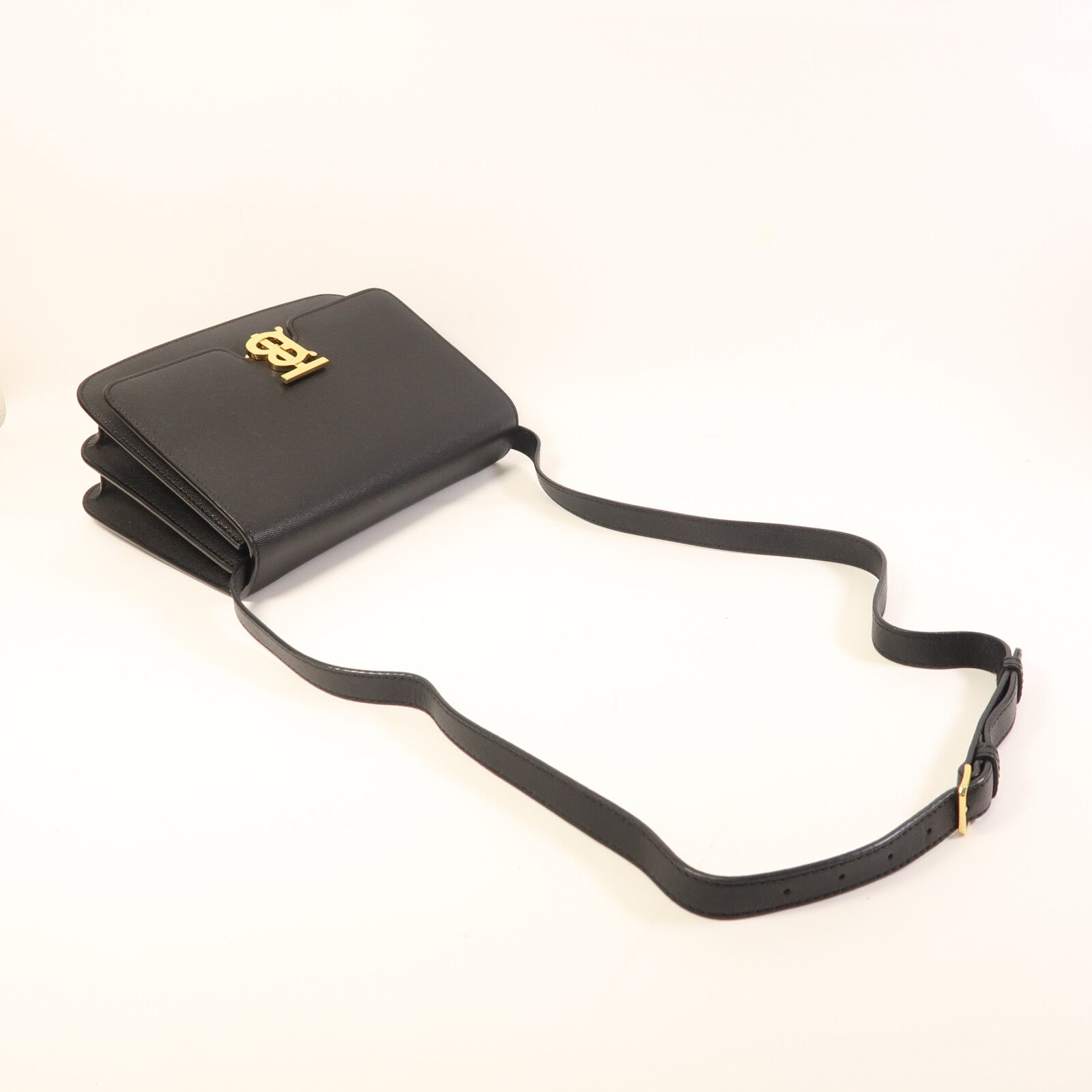 BURBERRY 牛皮皮革TB Medium金扣肩背袋