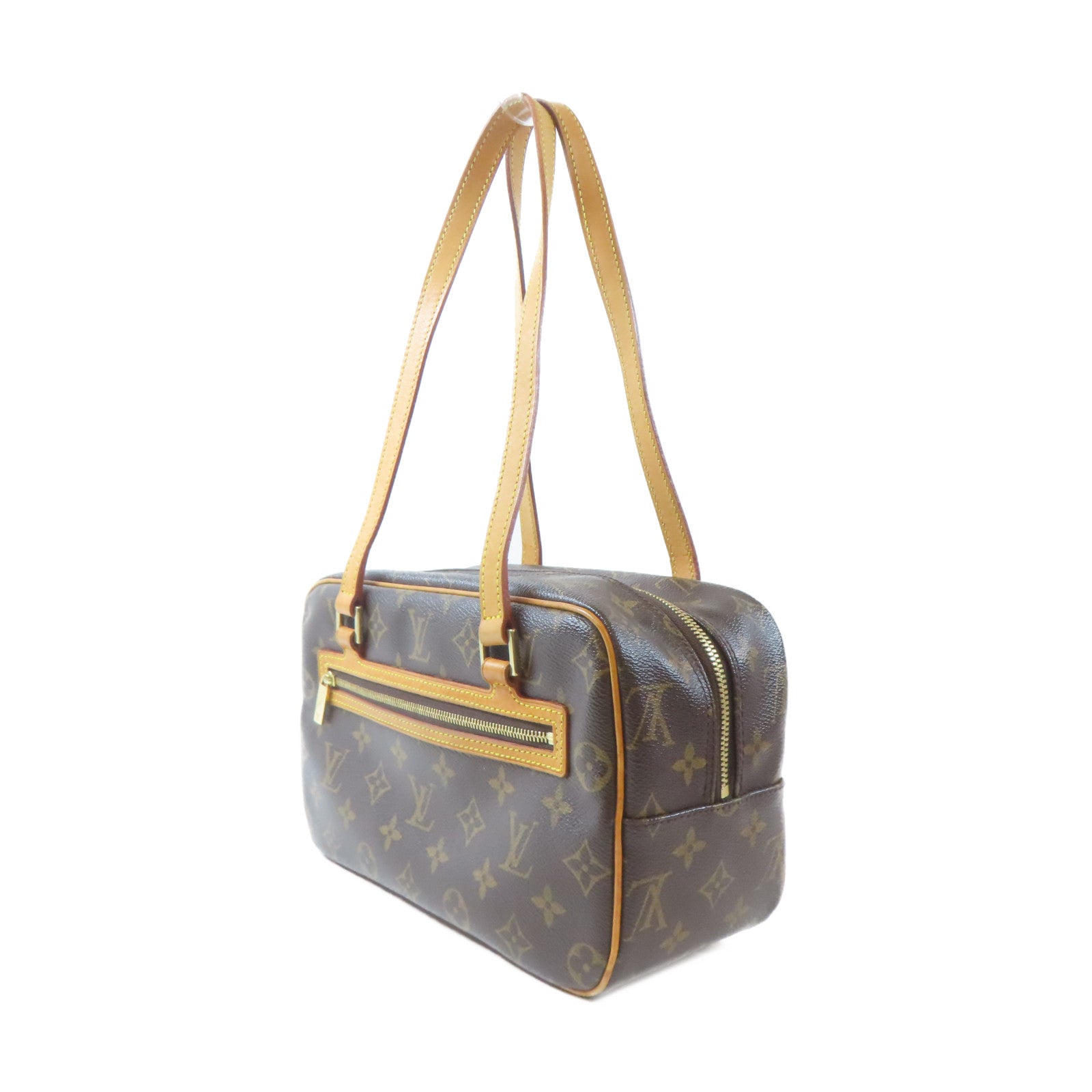 LOUIS VUITTON Monogram Cite MM金扣肩背袋啡色