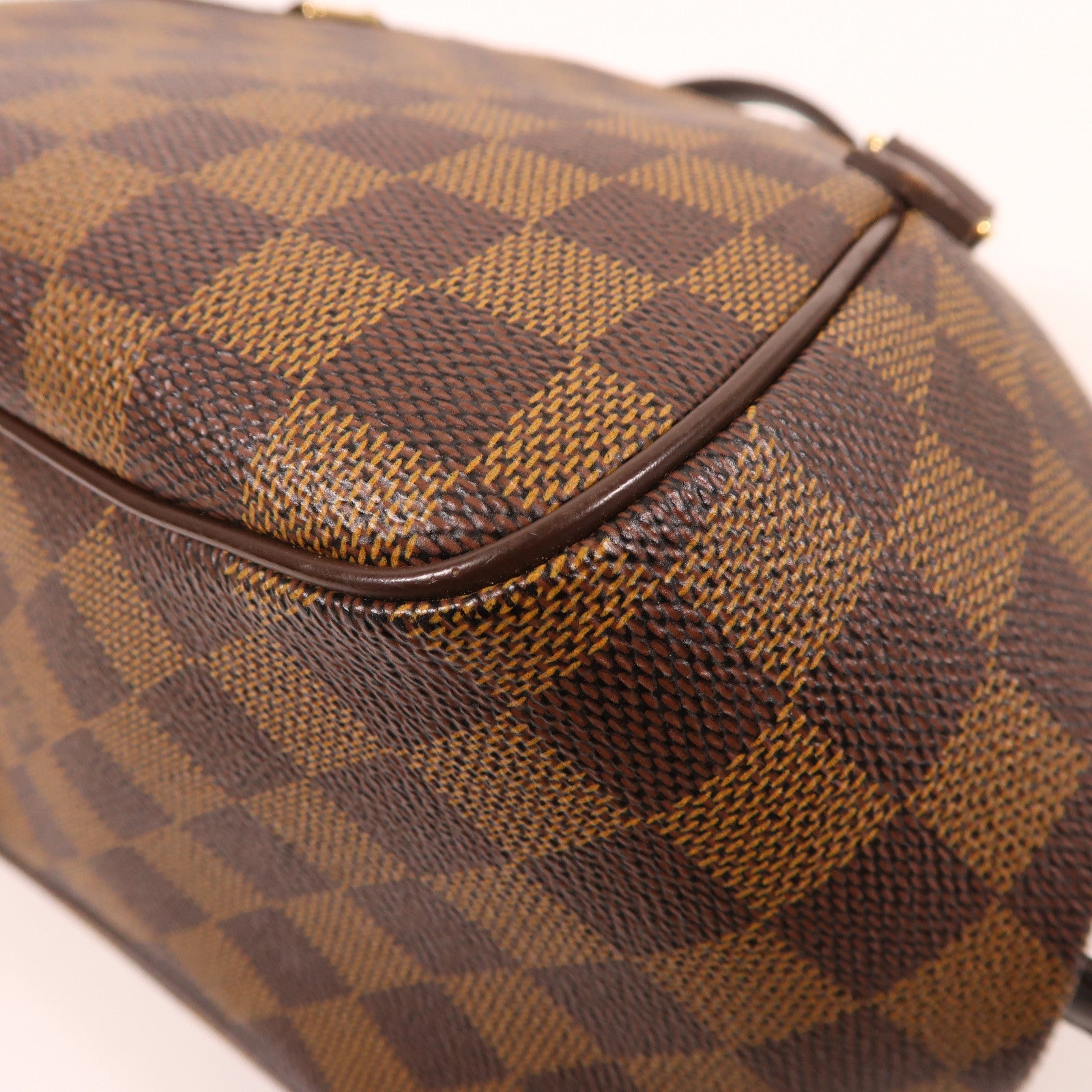 LOUIS VUITTON Damier Ebene Belem PM金扣手挽袋啡色