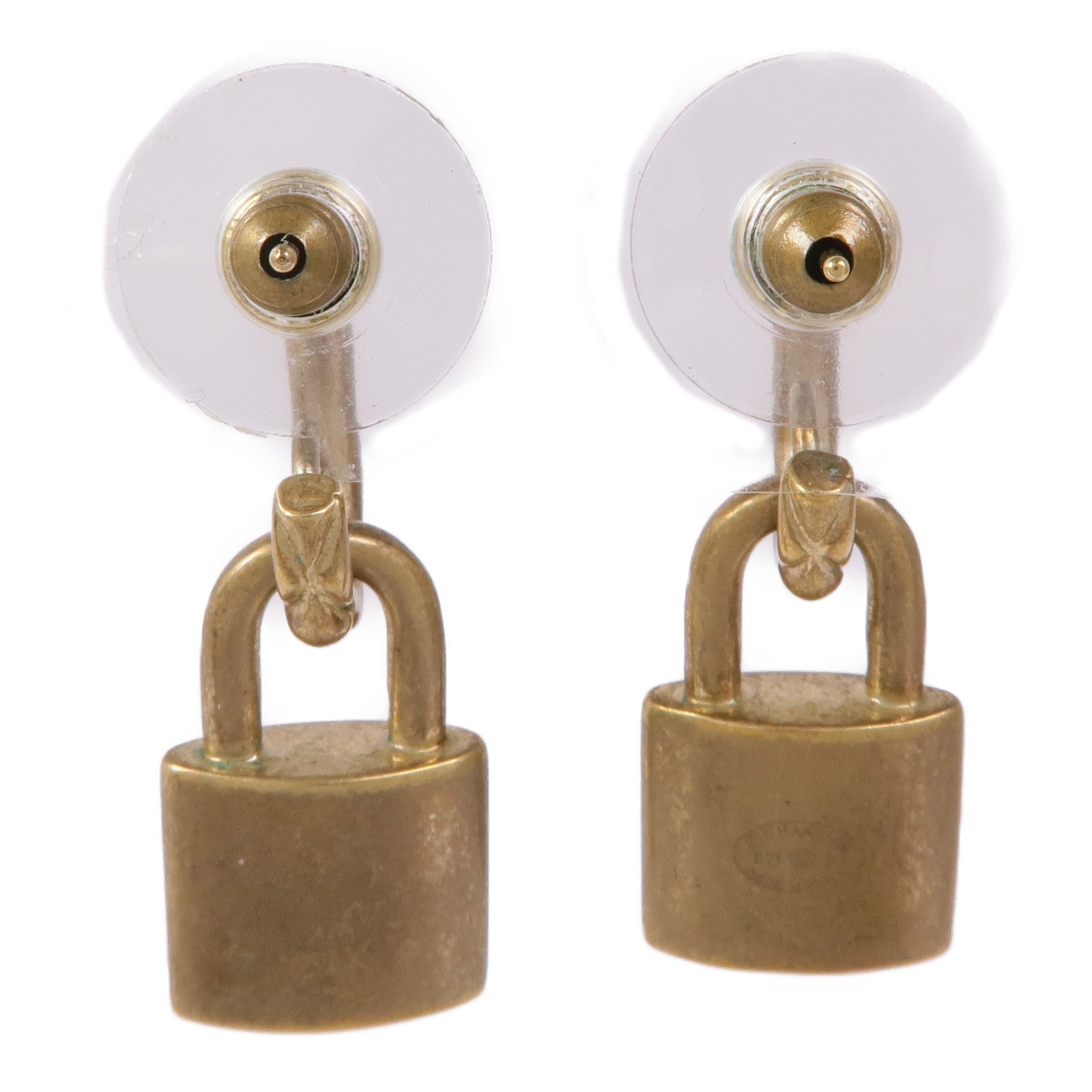 CHANEL CC Earrings Metal Gold
