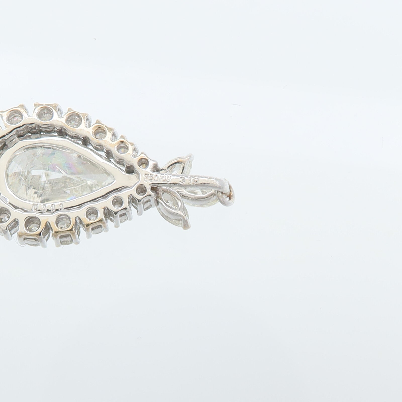 JEWELRY 18K白金Diamond Pendant Top鑽石吊墜