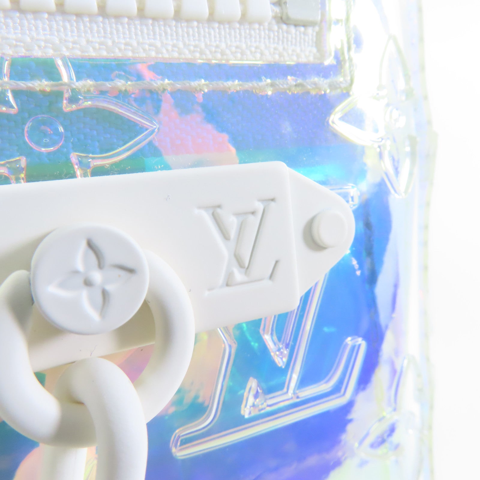 LOUIS VUITTON Monogram Prism Pochette Volga手拿包白色