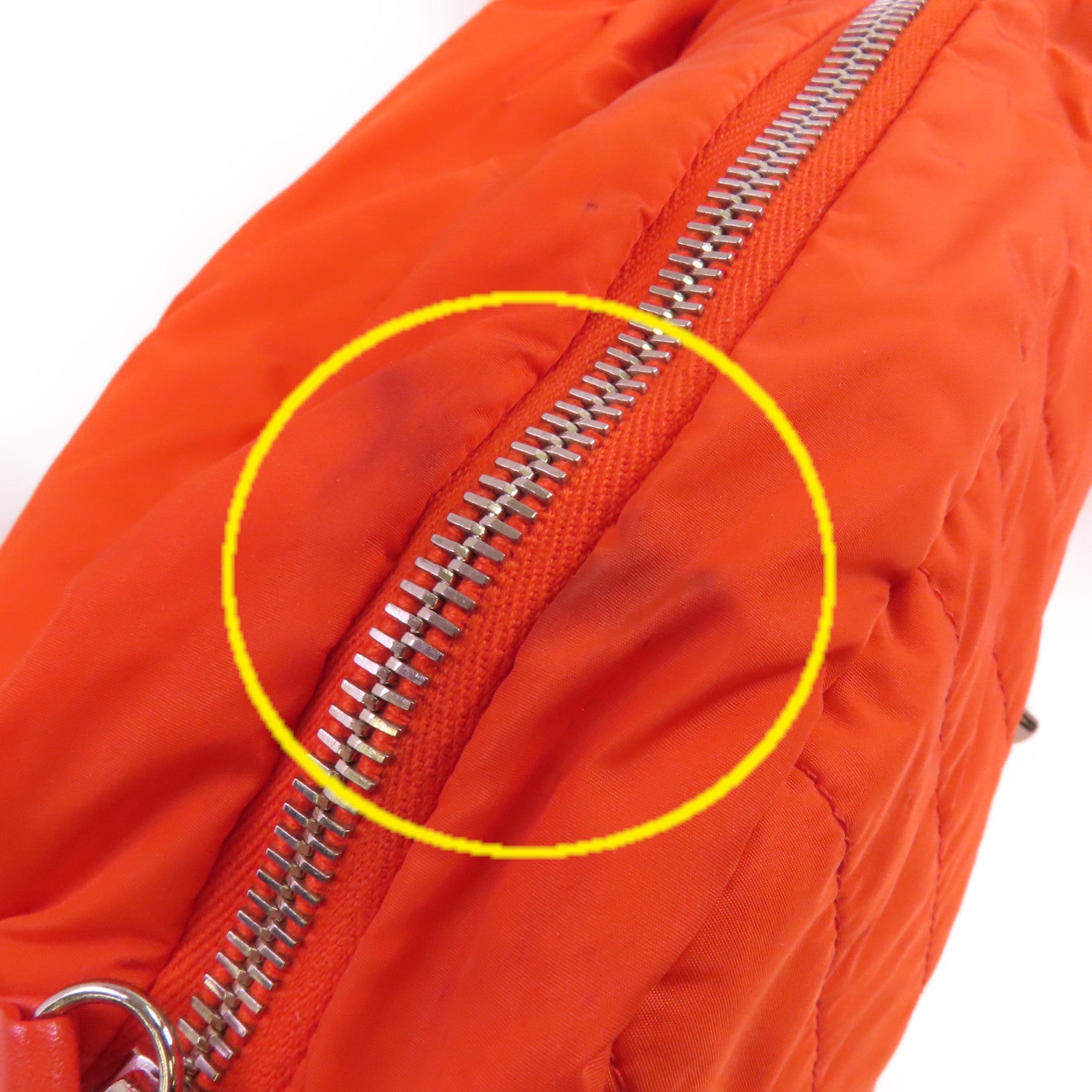 CHANEL 尼龍Chain Shoulder Bag銀扣鏈帶肩背袋