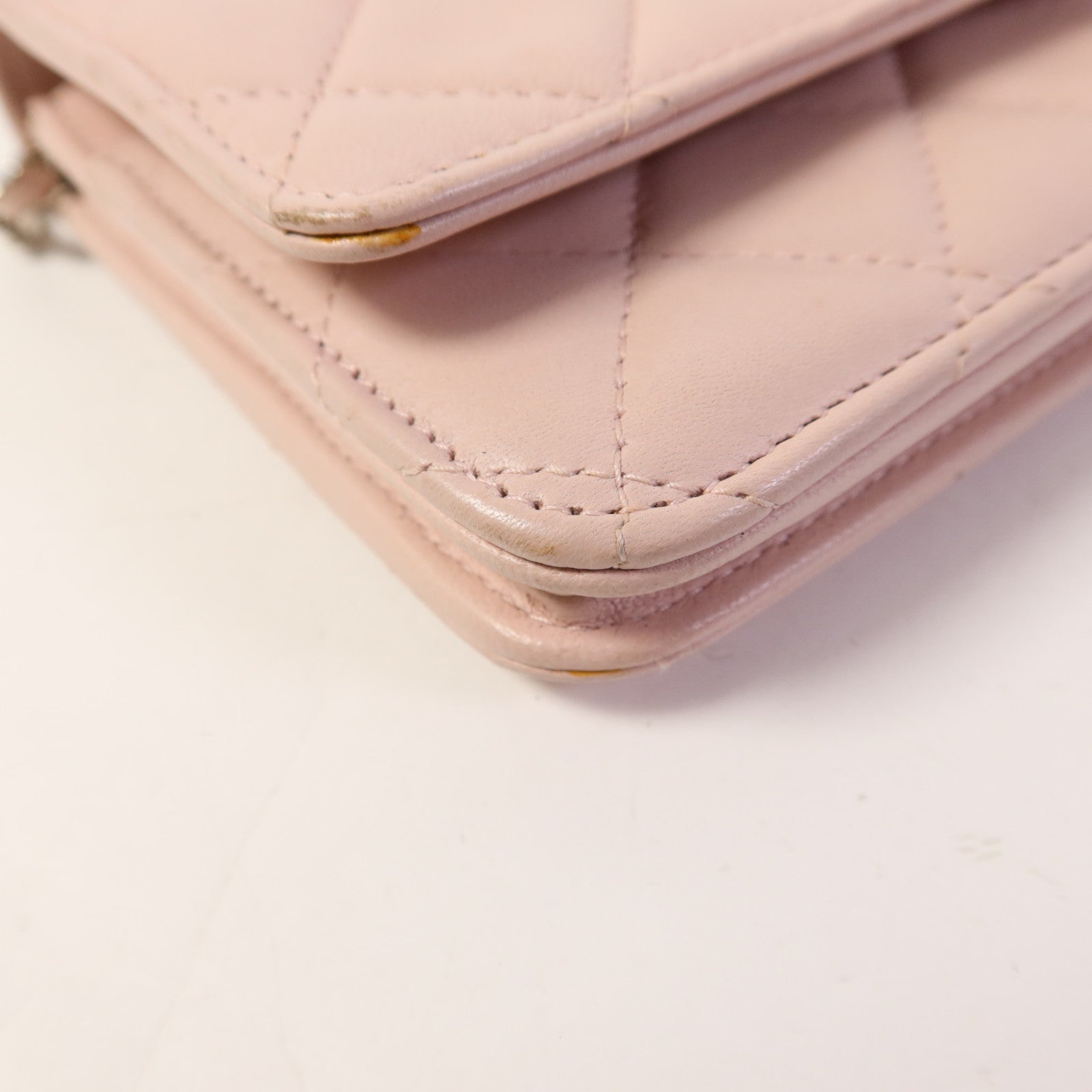 CHANEL 羊皮皮革WOC Wallet On Chain銀扣鏈帶肩背袋