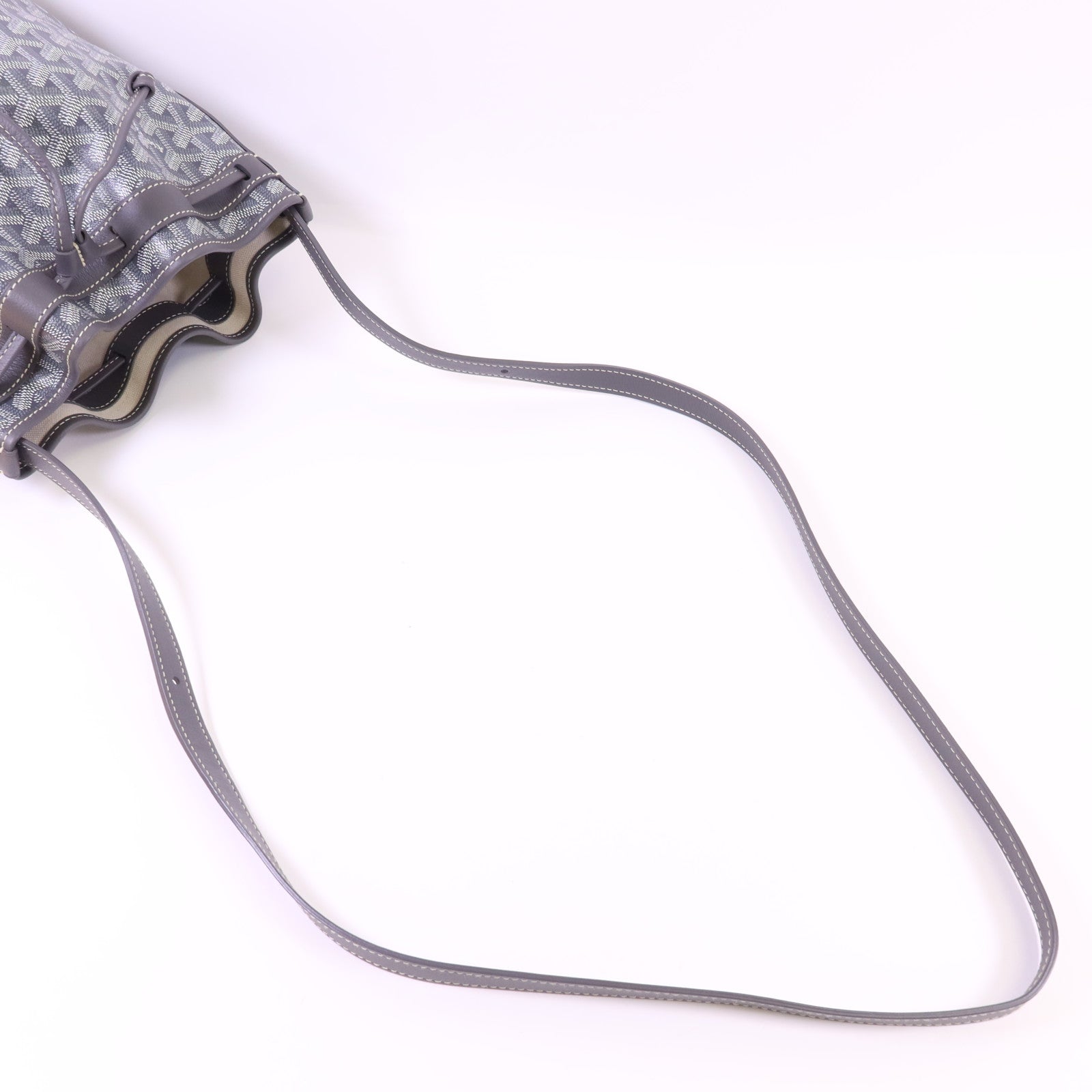 GOYARD 塗層帆布Petit Flot PM Bucket Bag銀扣肩背袋