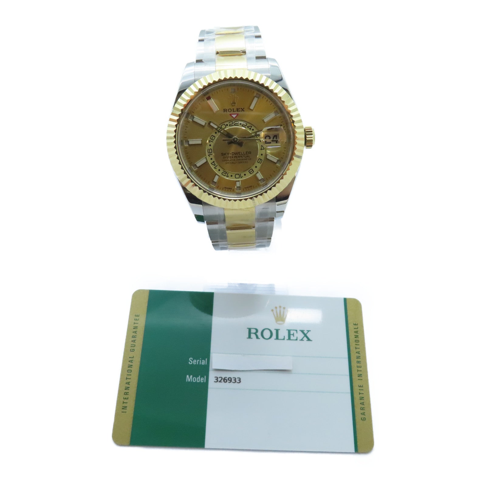 ROLEX Sky Dweller 18K黃金/不鏽鋼手錶自動機芯金色