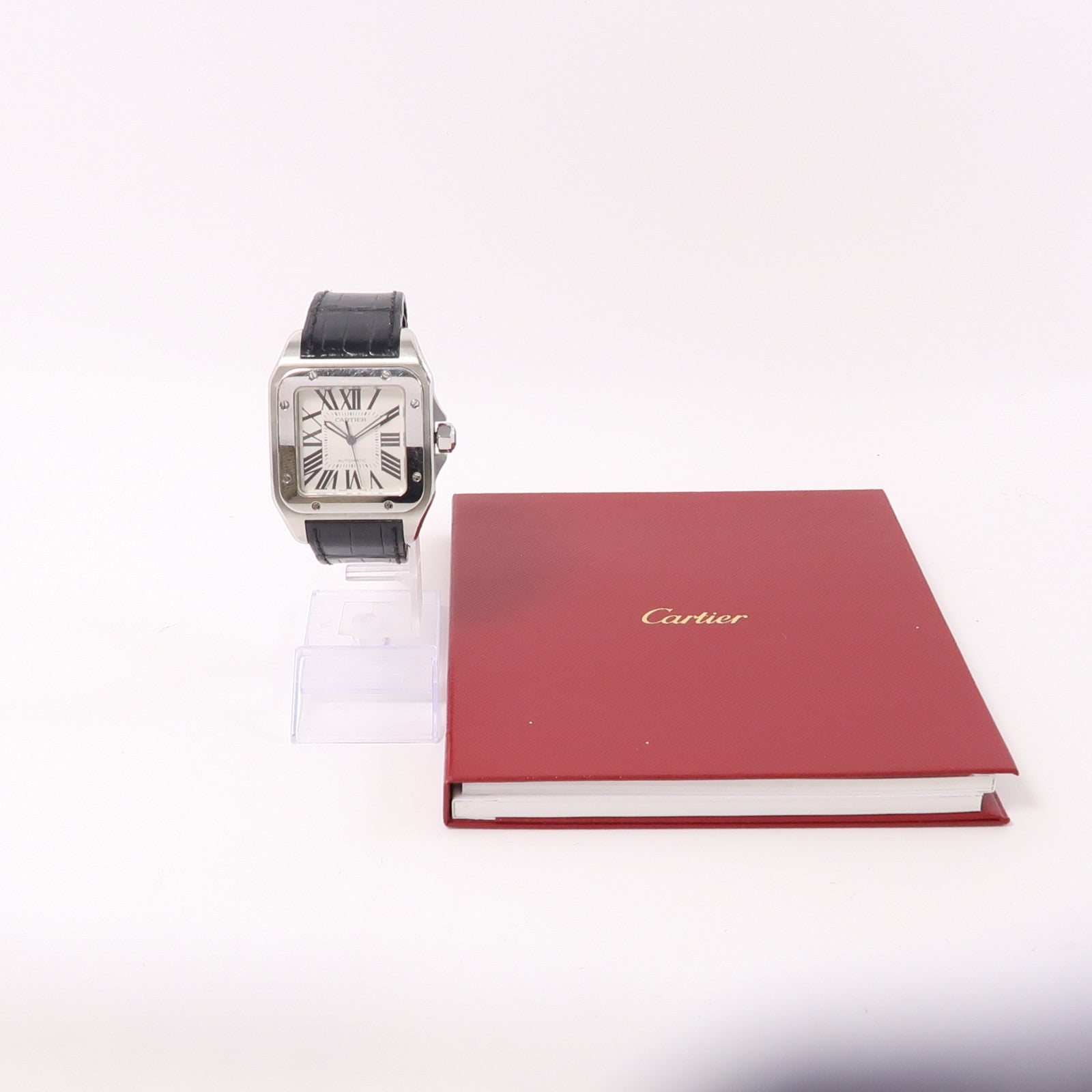 CARTIER Santos 100不鏽鋼手錶自動機芯白色