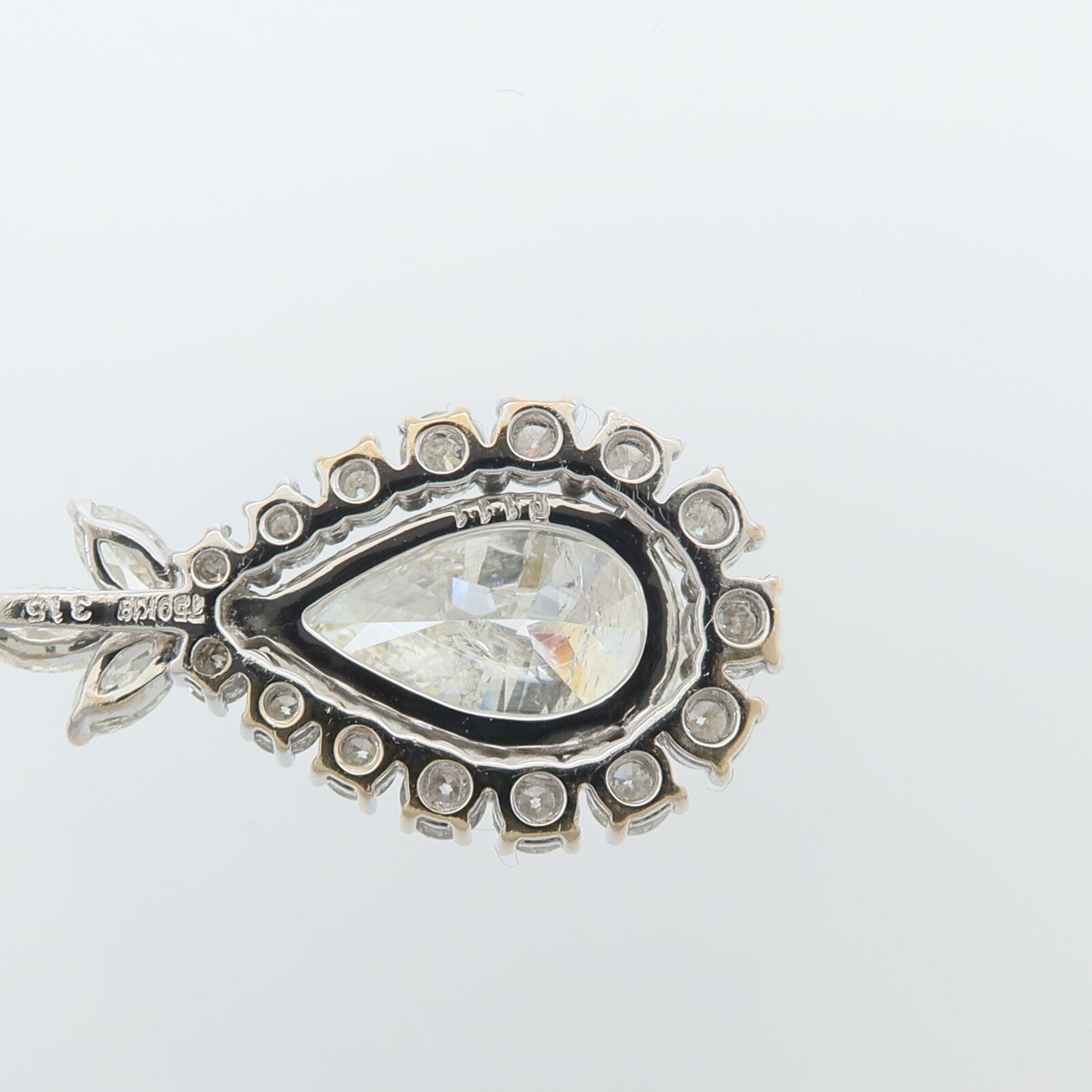 JEWELRY 18K白金Diamond Pendant Top鑽石吊墜