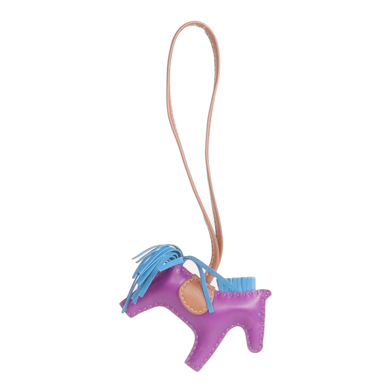 HERMES Milo皮革Rodeo PM掛飾Anemone