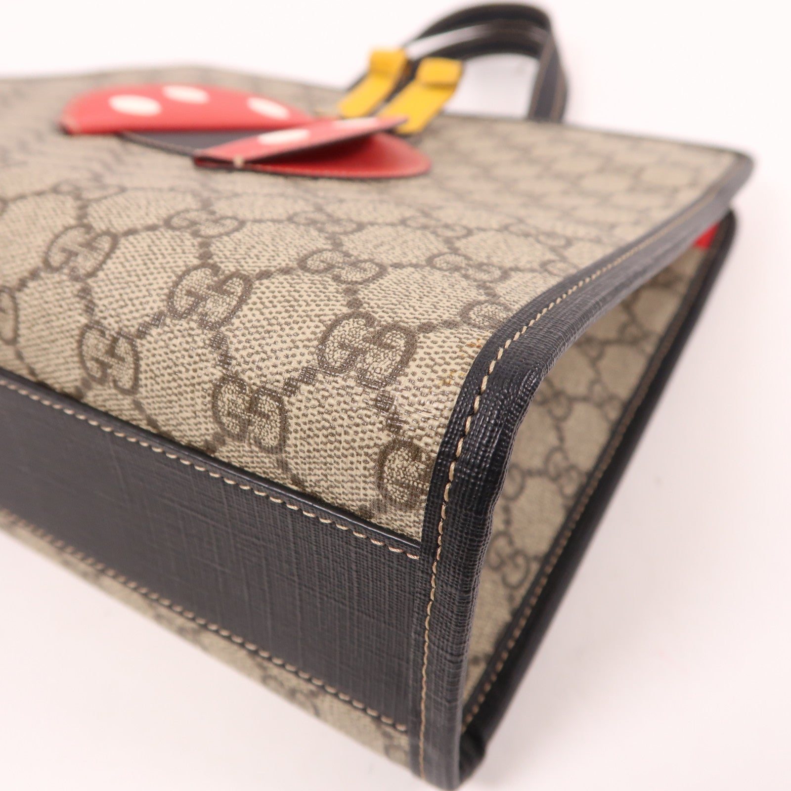 GUCCI 【激減優惠】塗層帆布Tote Bag銀扣手挽肩背兩用袋