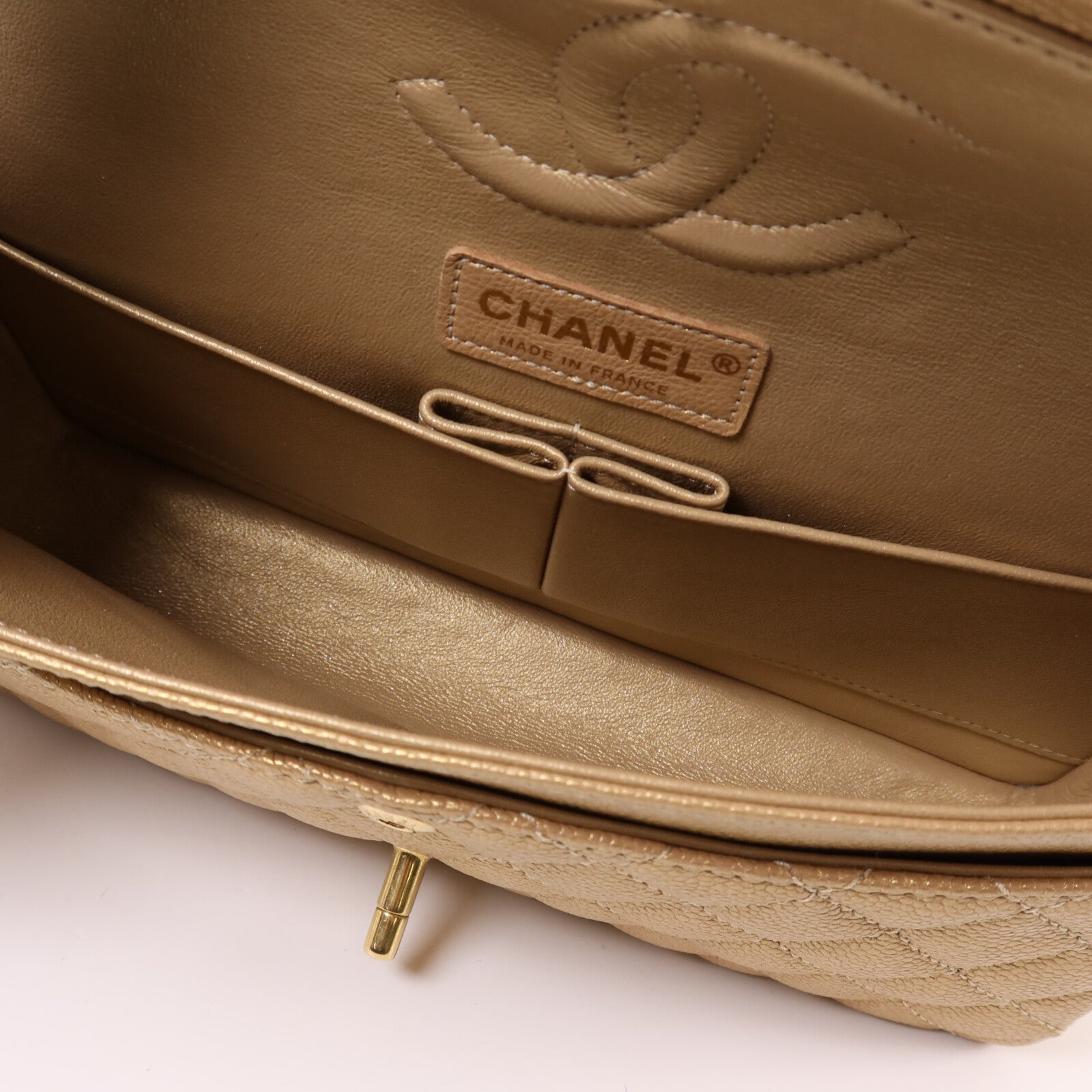 CHANEL 牛皮皮革Classic 25金扣鏈帶肩背袋