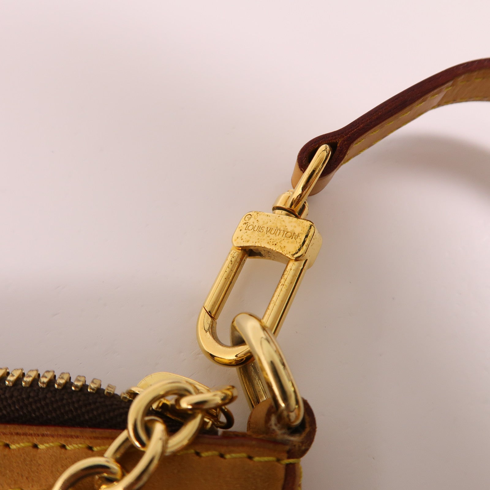 LOUIS VUITTON Monogram Palermo GM金扣手挽肩背兩用袋棕色