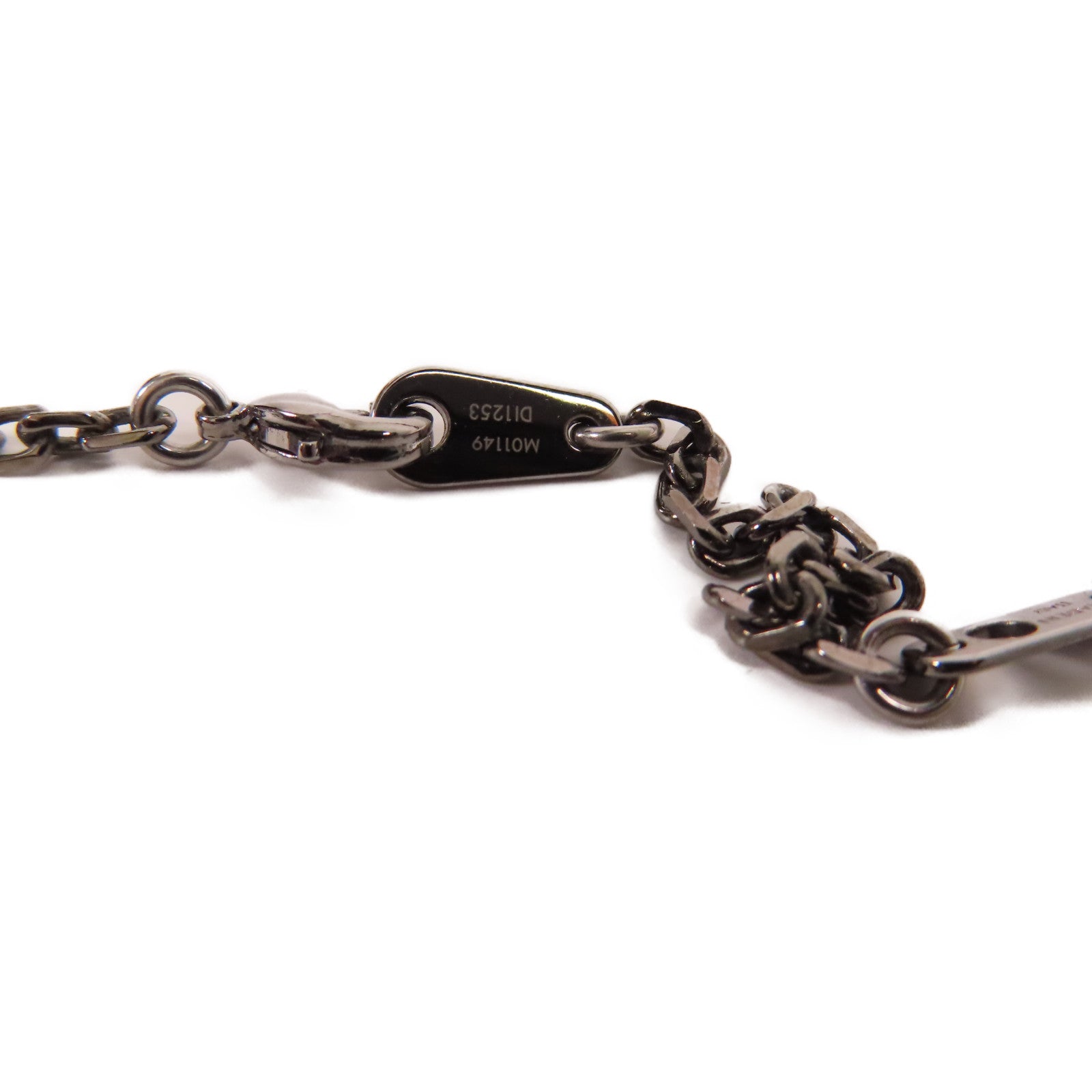 LOUIS VUITTON LV Padlock Necklace M01149 Metal Silver Gold