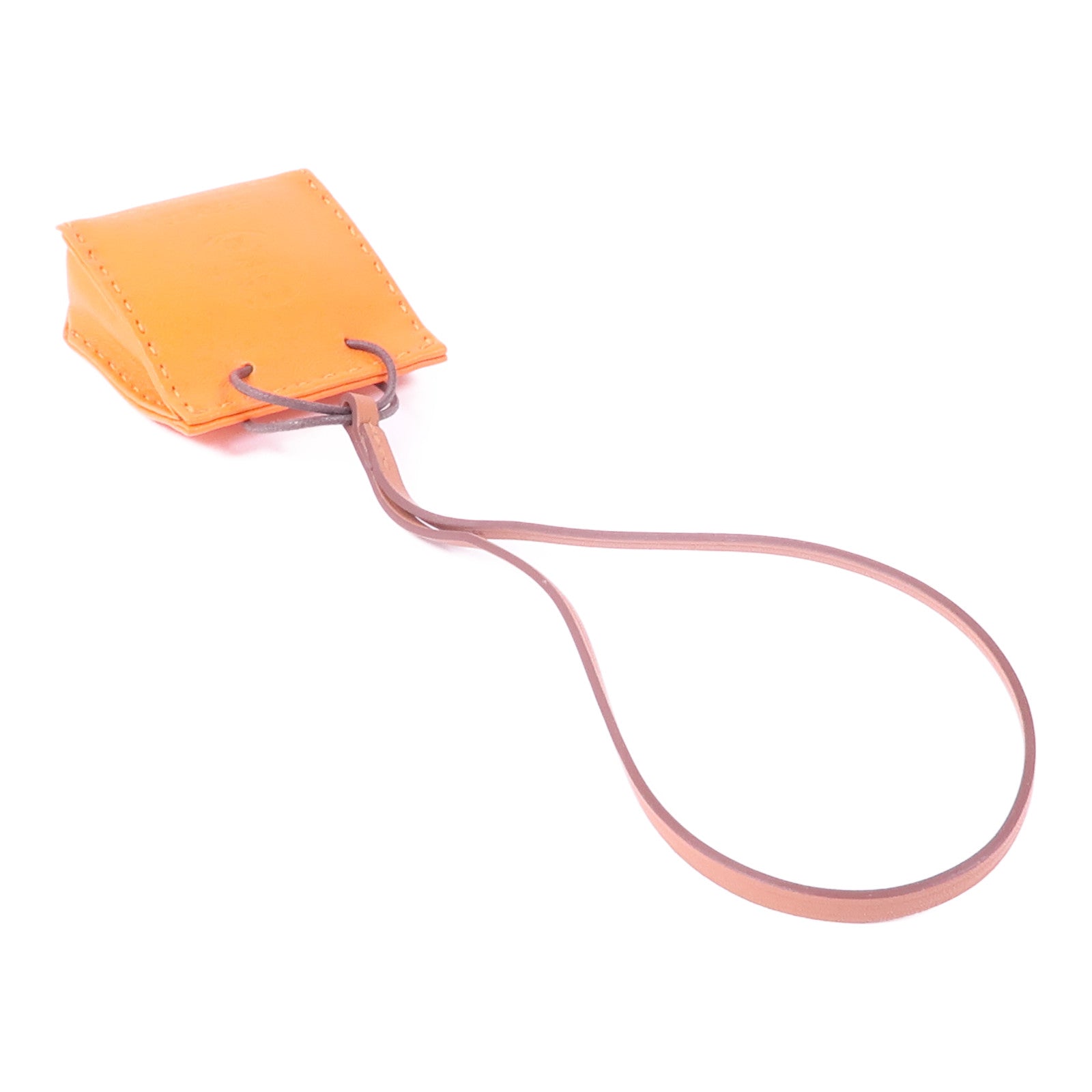 HERMES Charm Veau Swift Leather Orange