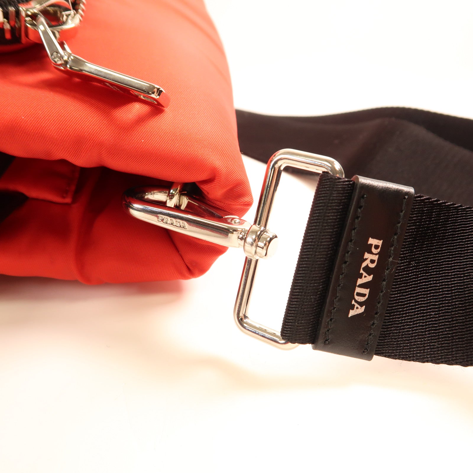 PRADA 尼龍Shoulder Bag銀扣手挽肩背兩用袋