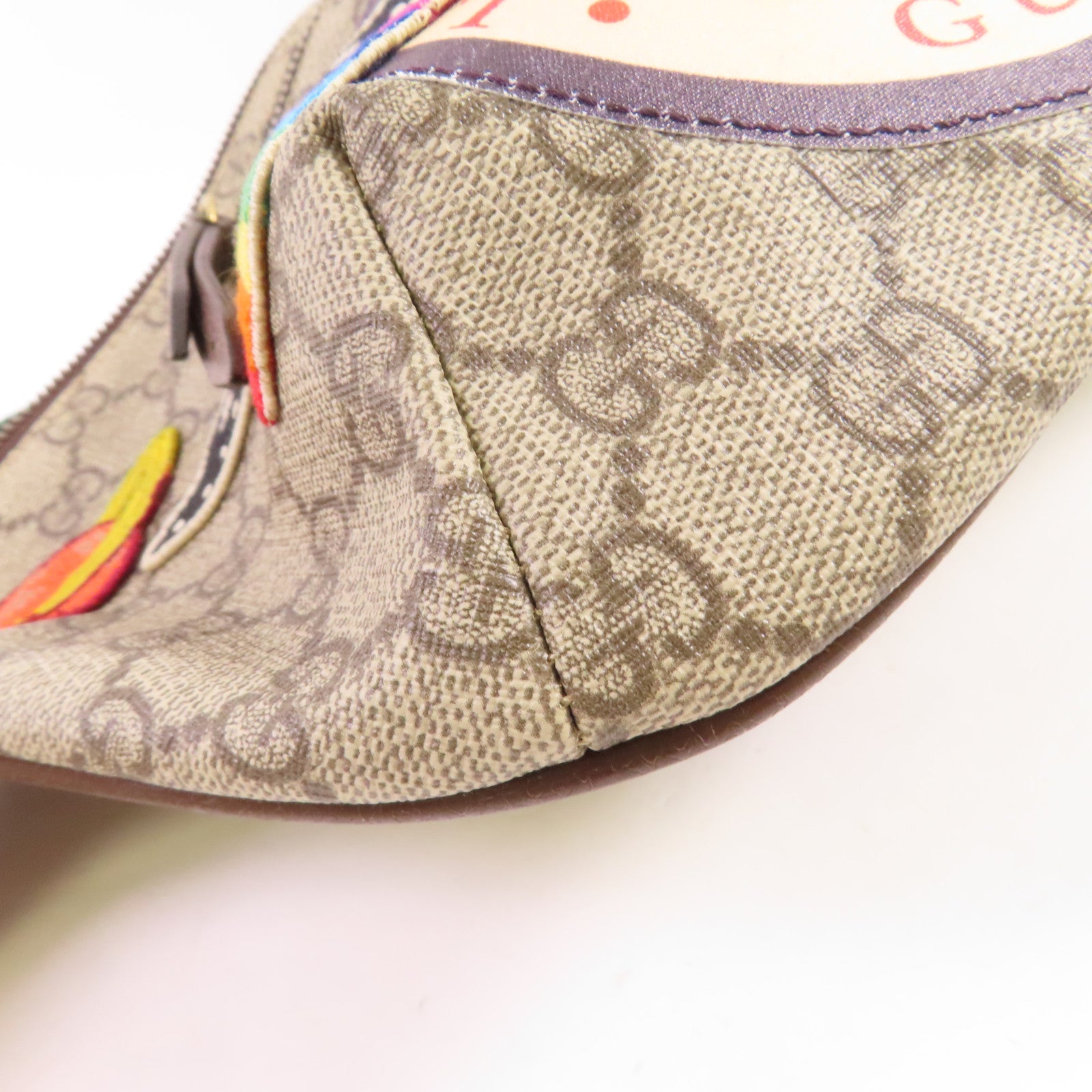 GUCCI 塗層帆布Waist Bag金扣腰包灰色