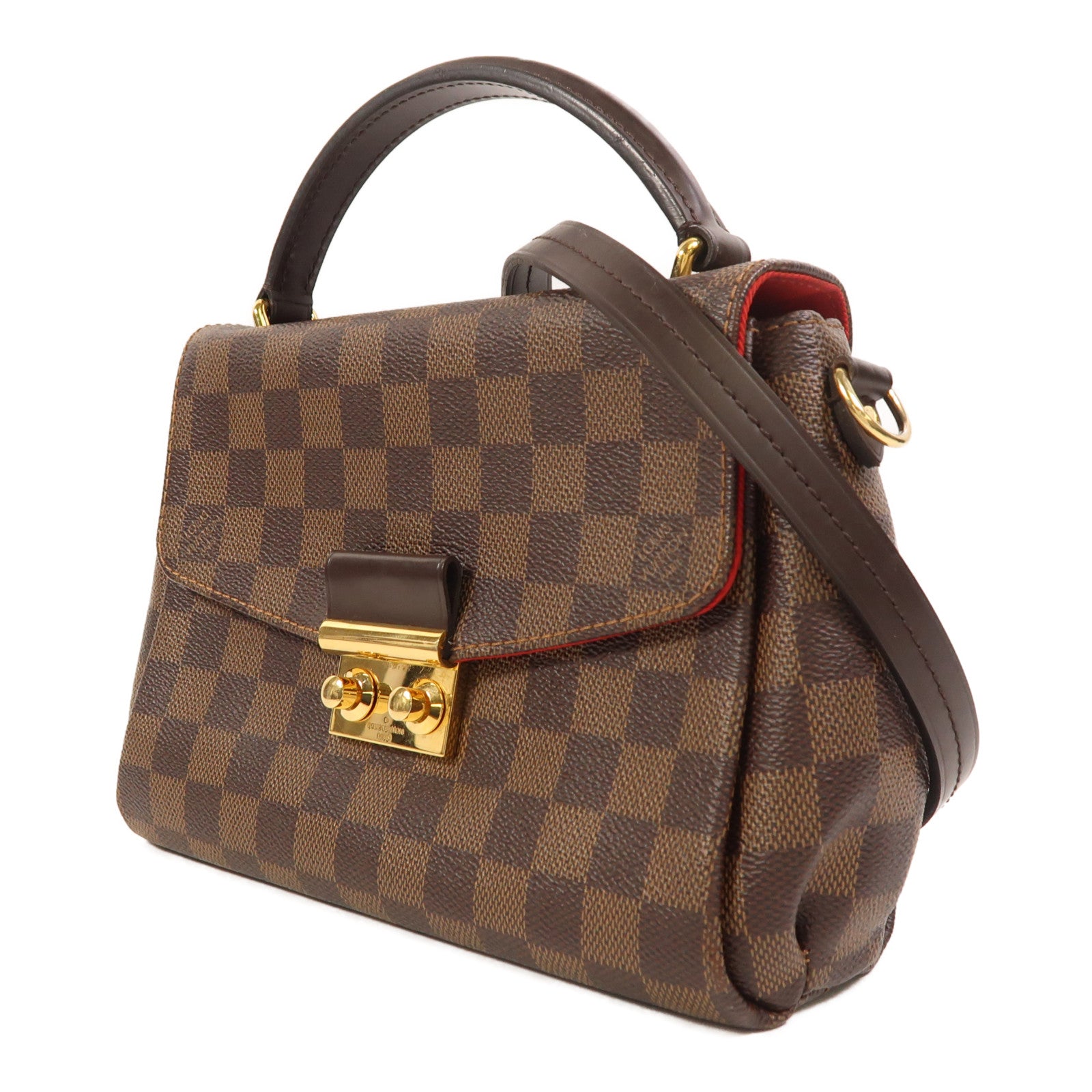 LOUIS VUITTON 【激減優惠】Damier Croisette金扣手挽肩背兩用袋