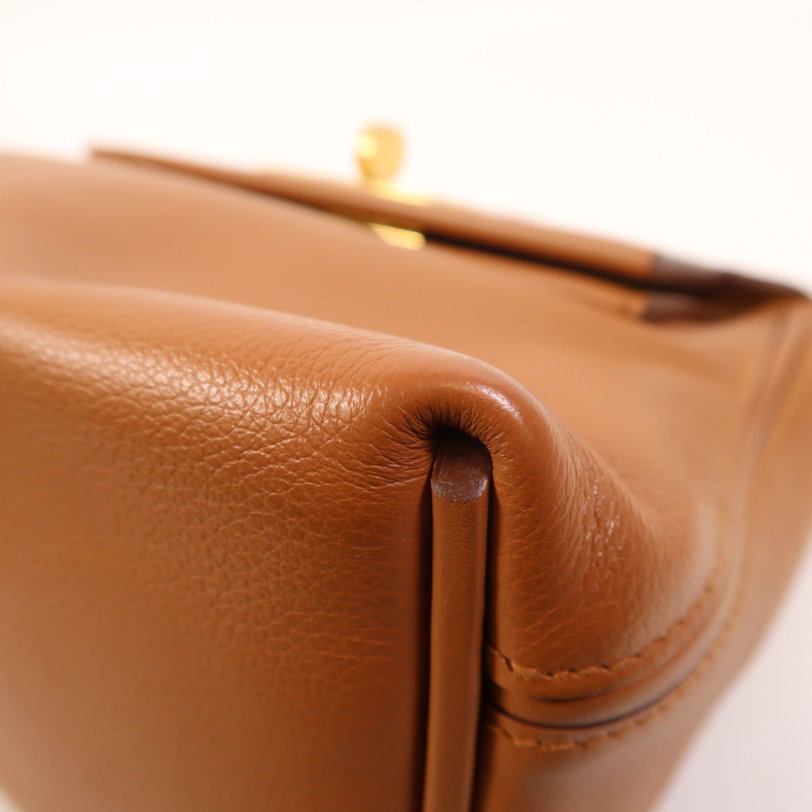 HERMES Evercolor皮革24/24 Mini金扣手挽肩背兩用袋Gold