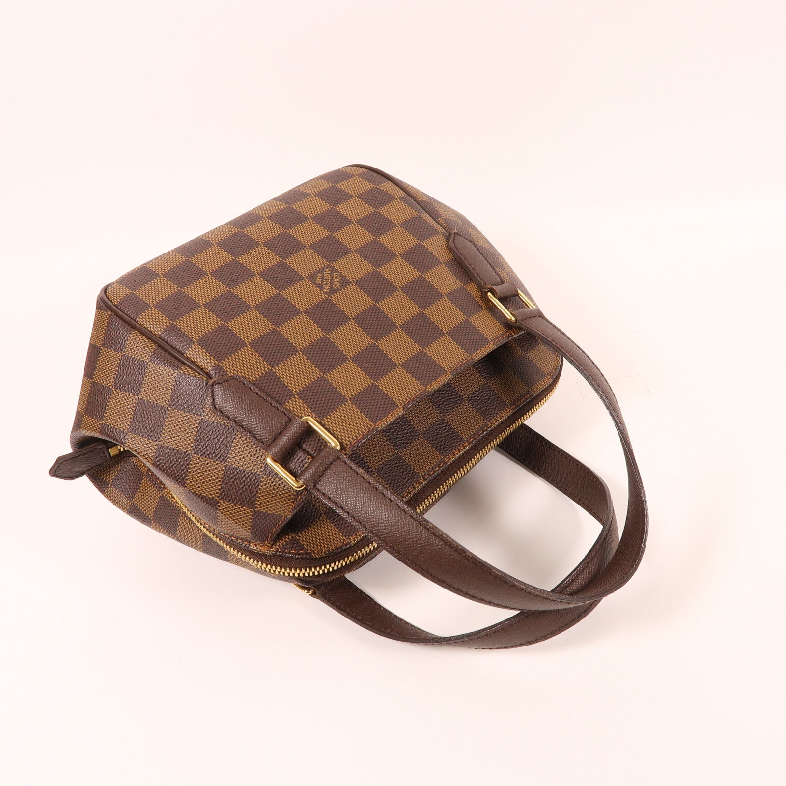 LOUIS VUITTON Damier Ebene Belem PM金扣手挽袋啡色