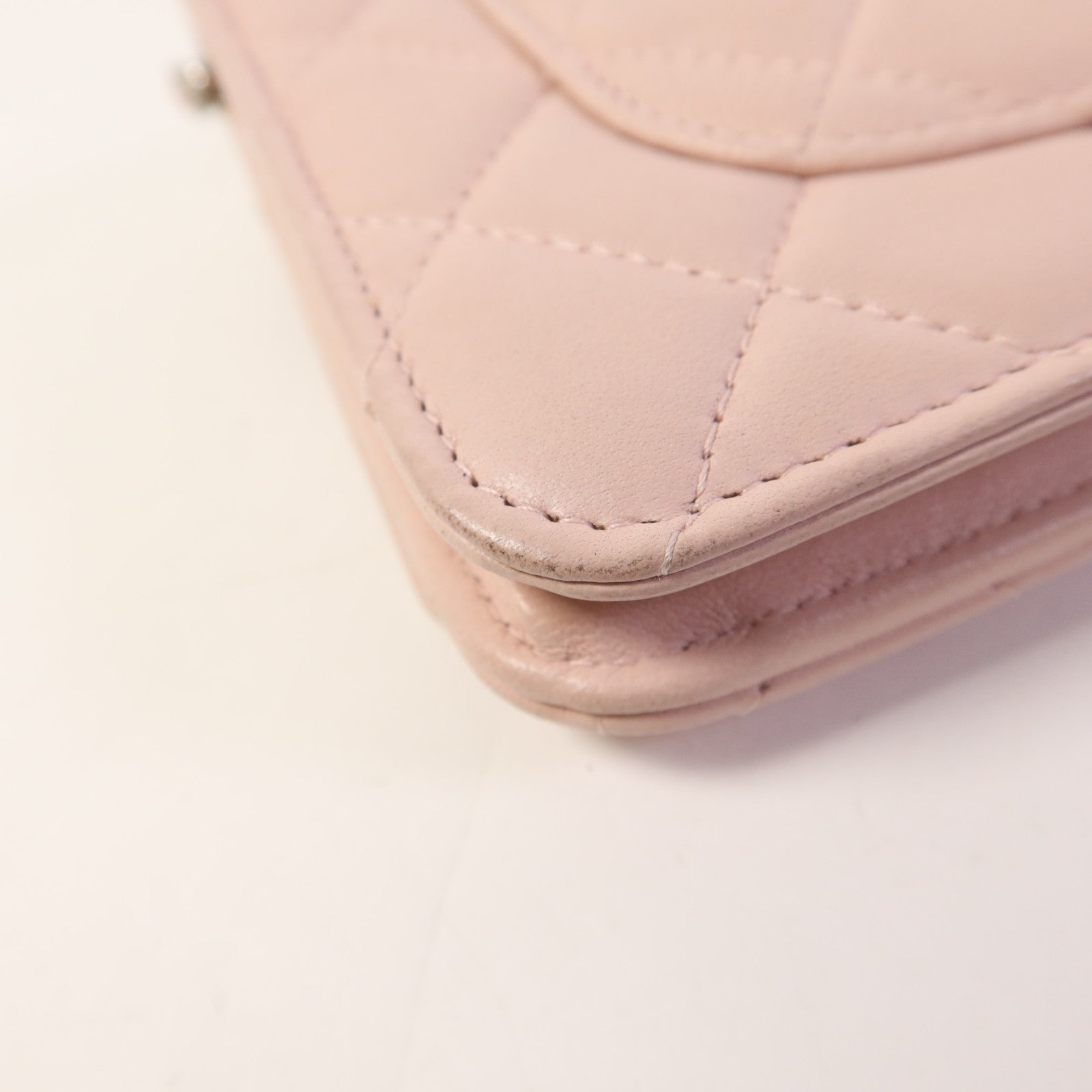 CHANEL 羊皮皮革WOC Wallet On Chain銀扣鏈帶肩背袋