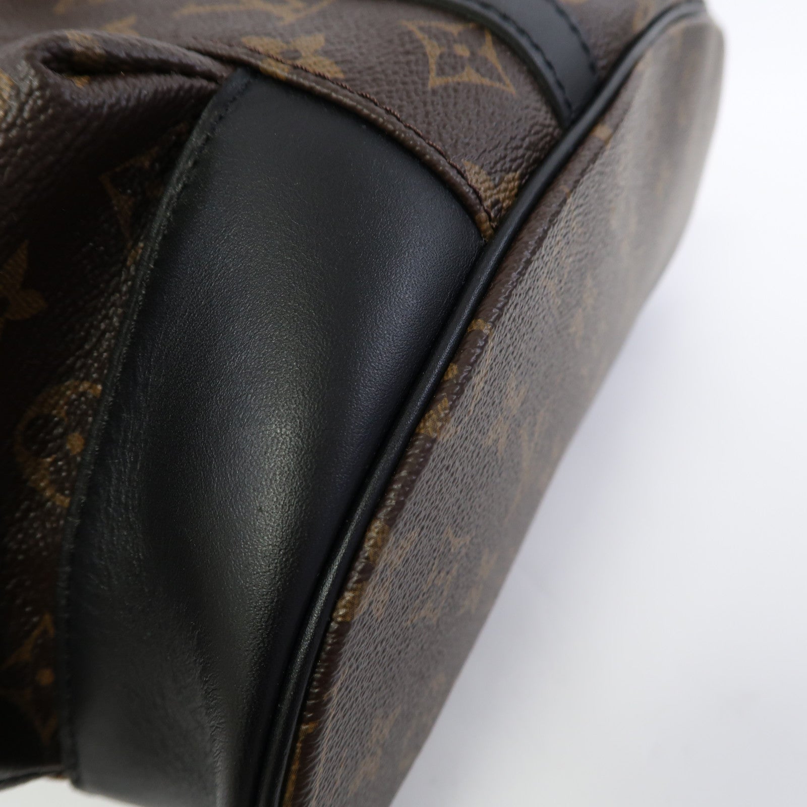 LOUIS VUITTON Monogram Macassar Christopher MM銀扣背包啡色