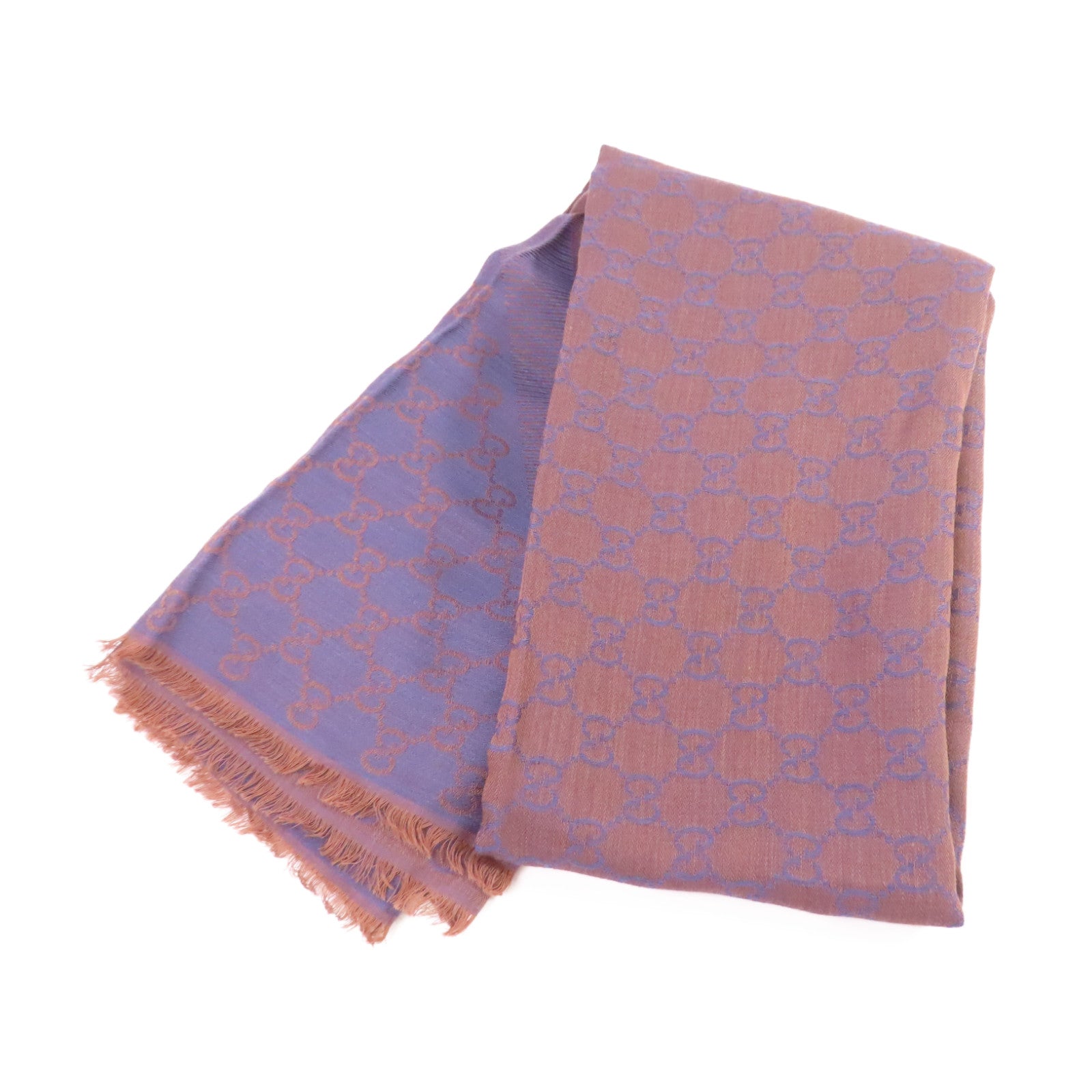 GUCCI 絲質Scarf絲巾藍色/紫色