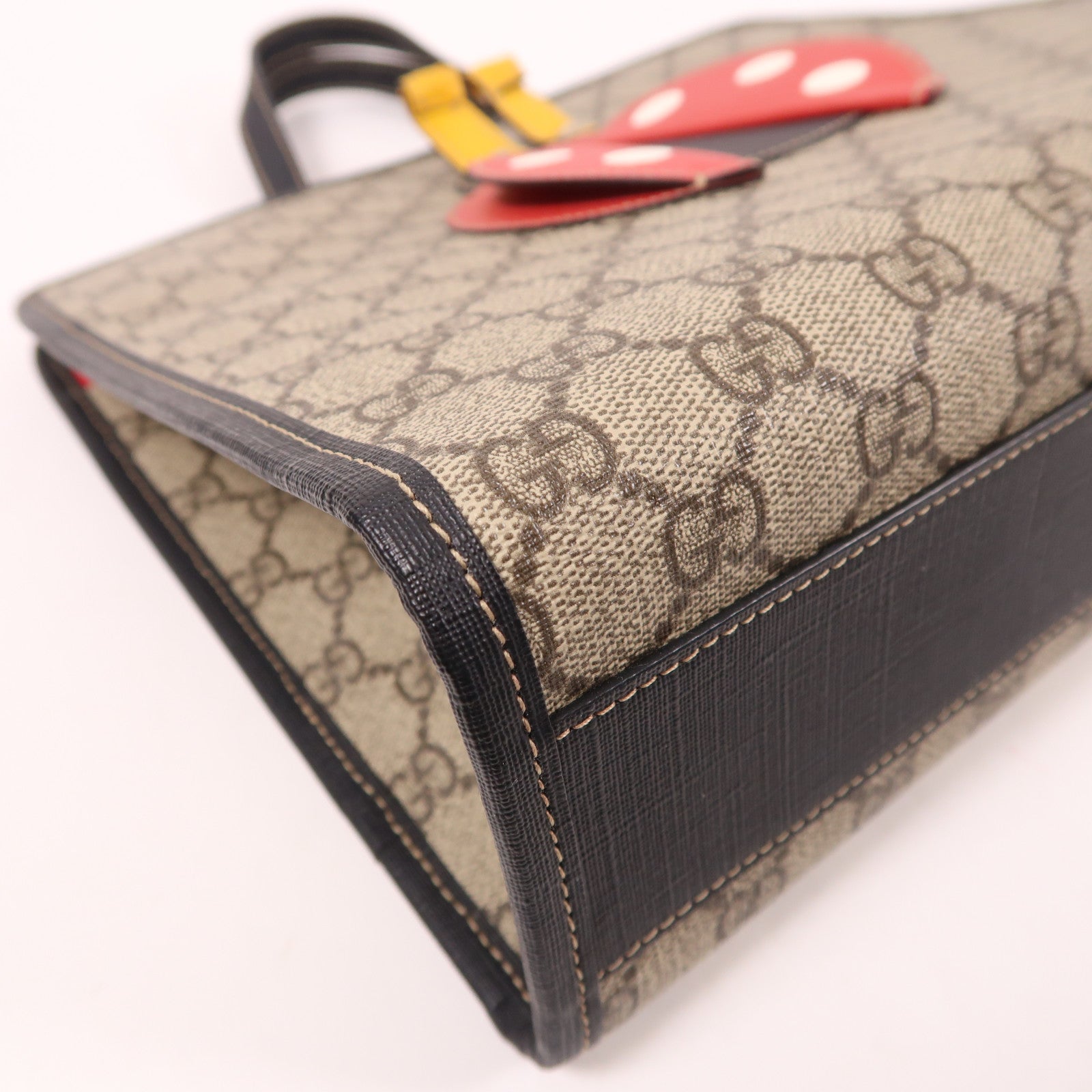 GUCCI 【激減優惠】塗層帆布Tote Bag銀扣手挽肩背兩用袋