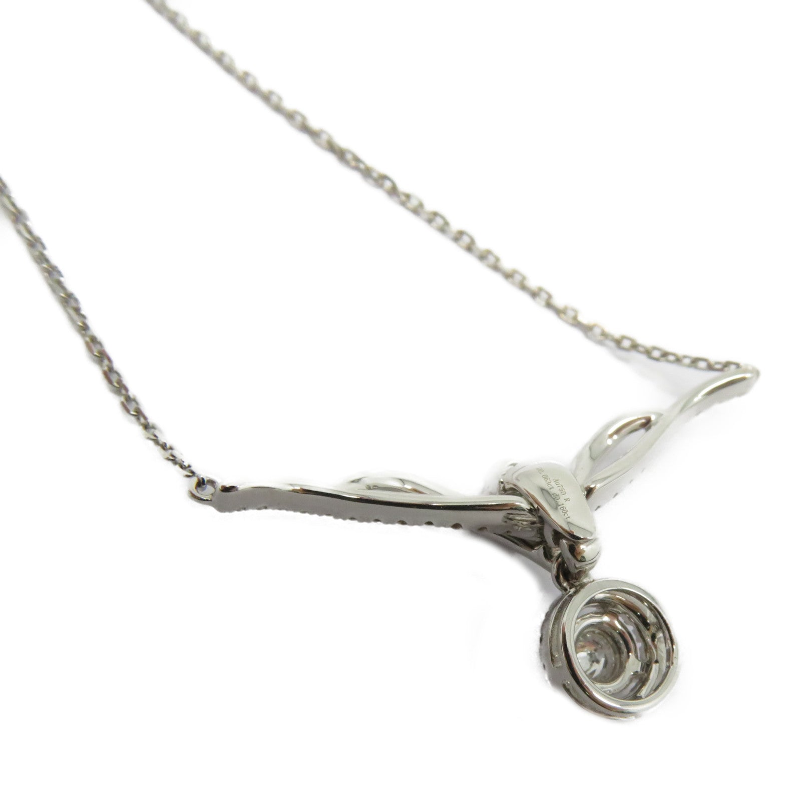 JEWELRY 【激減優惠】18K白金Diamond Necklace 0.143ct/0.08ct鑽石項鍊