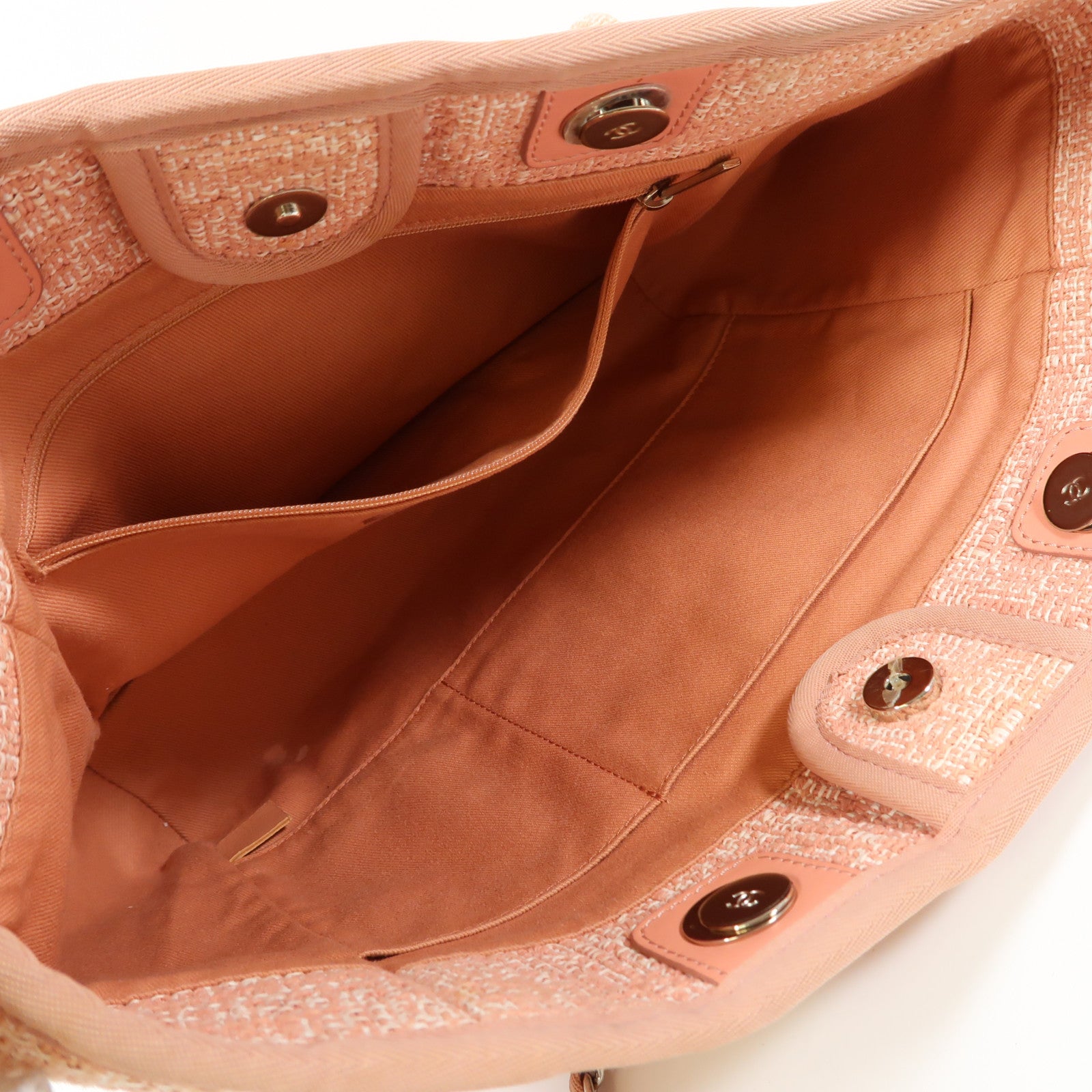 CHANEL 【激減優惠】Tweed Deauville銀扣鏈帶肩背袋