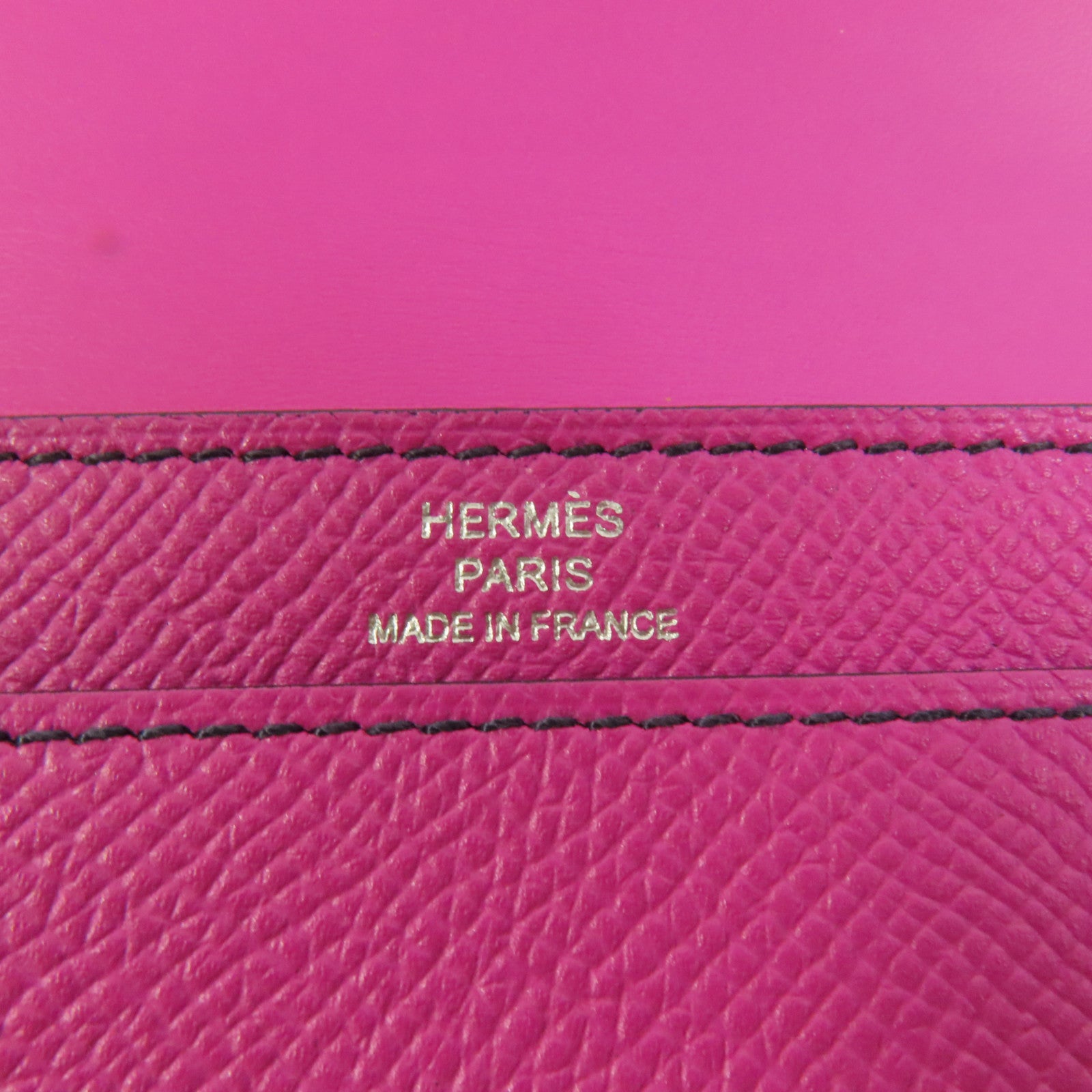 HERMES Epsom皮革Camail Long Wallet銀扣長錢包Magnolia